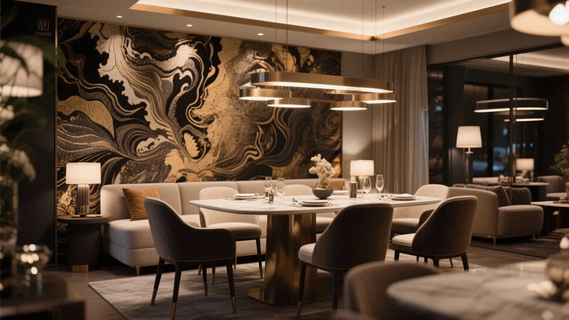 Idea 5: Statement Wall in Dining Area