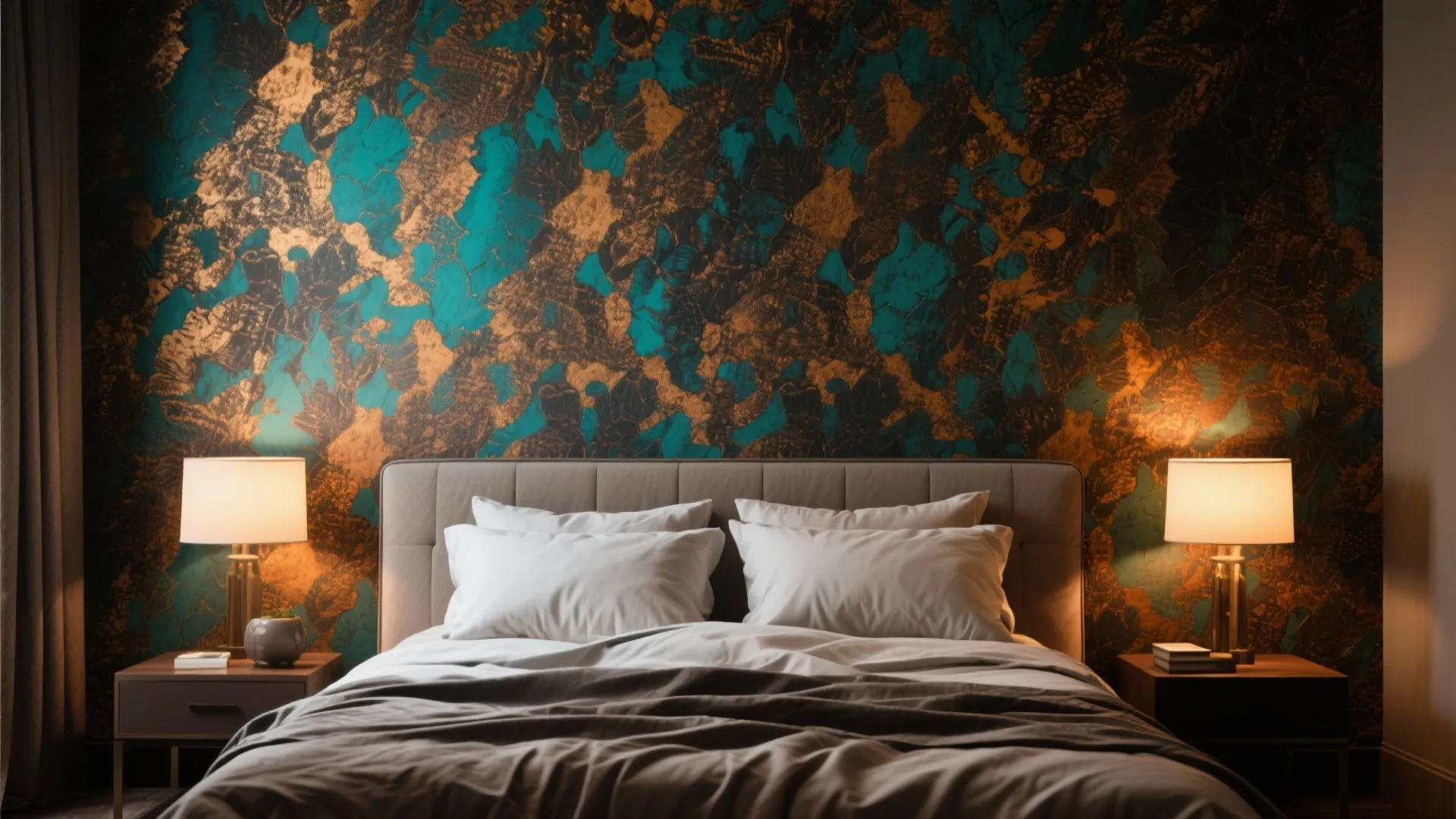 6. Statement Wall Behind the Headboard