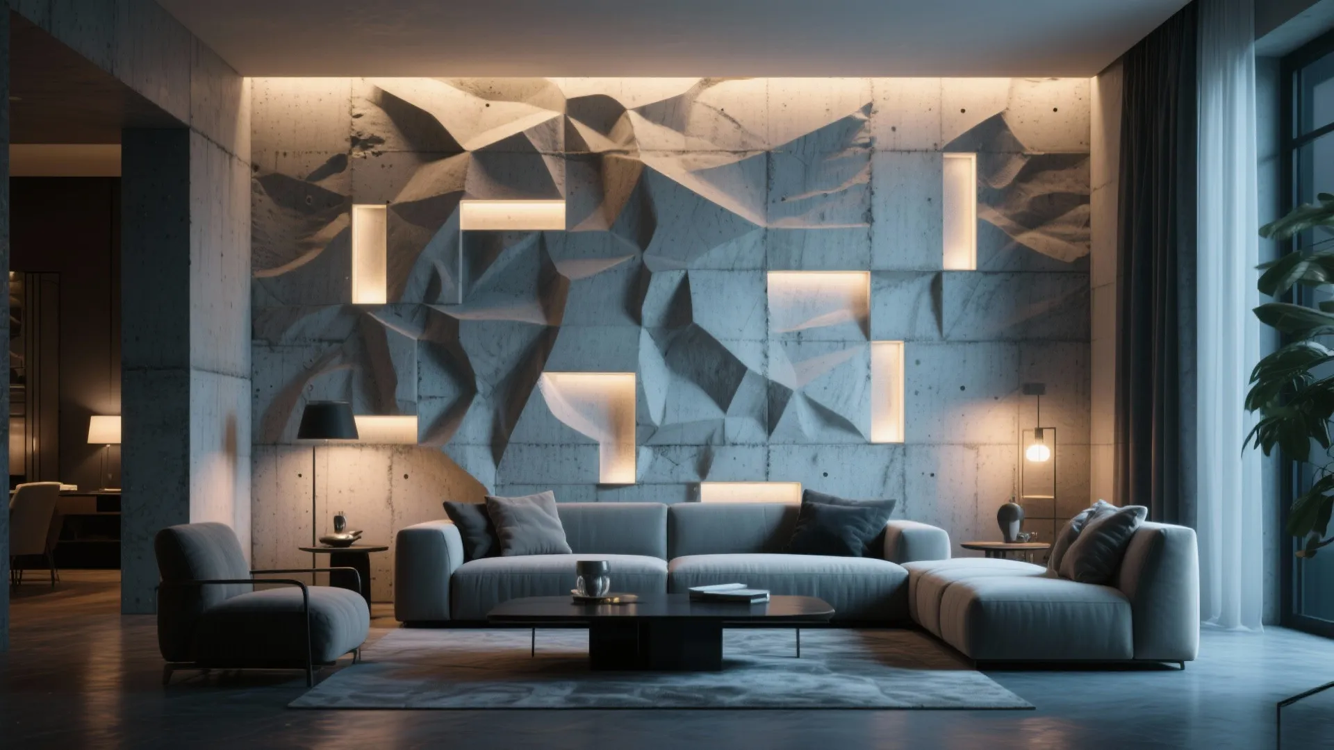 9. Statement Wall via Light and Shadow