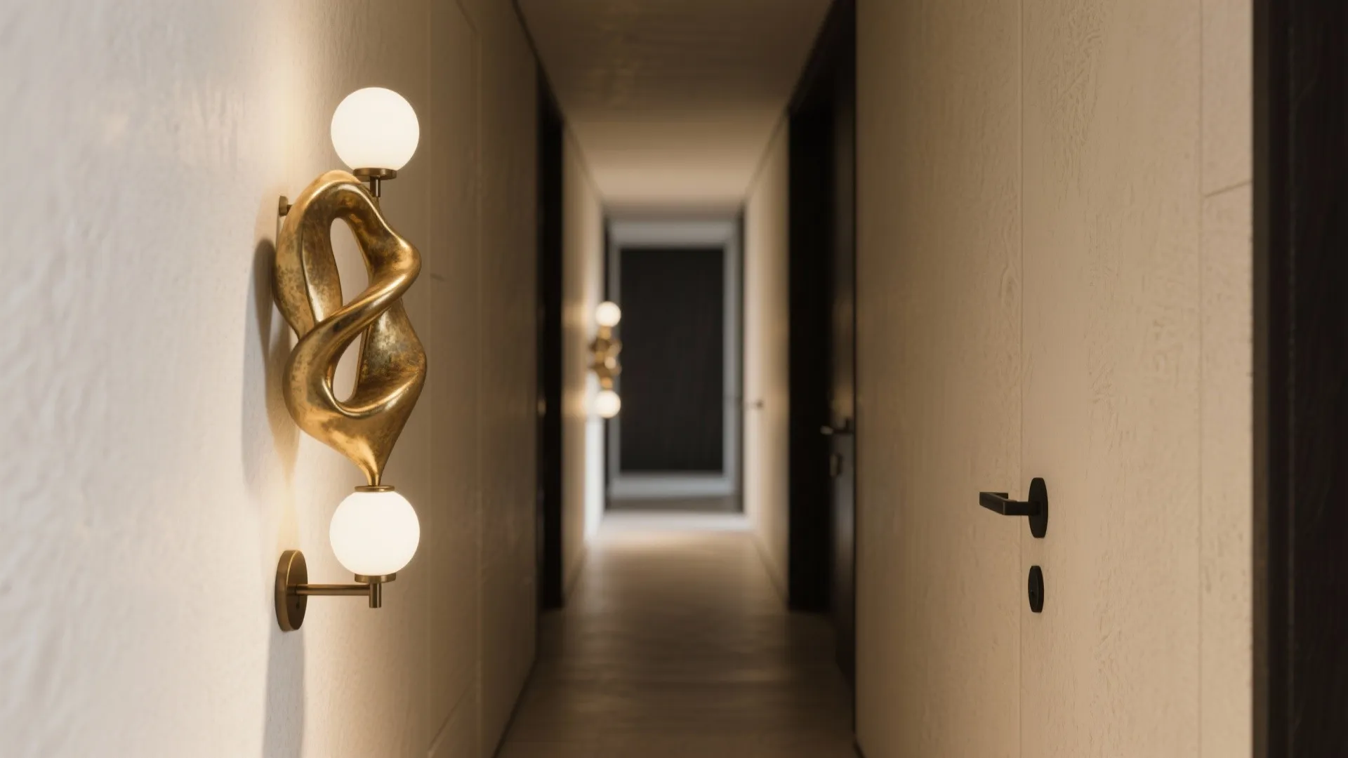 Artful statement lights as wall sculptures