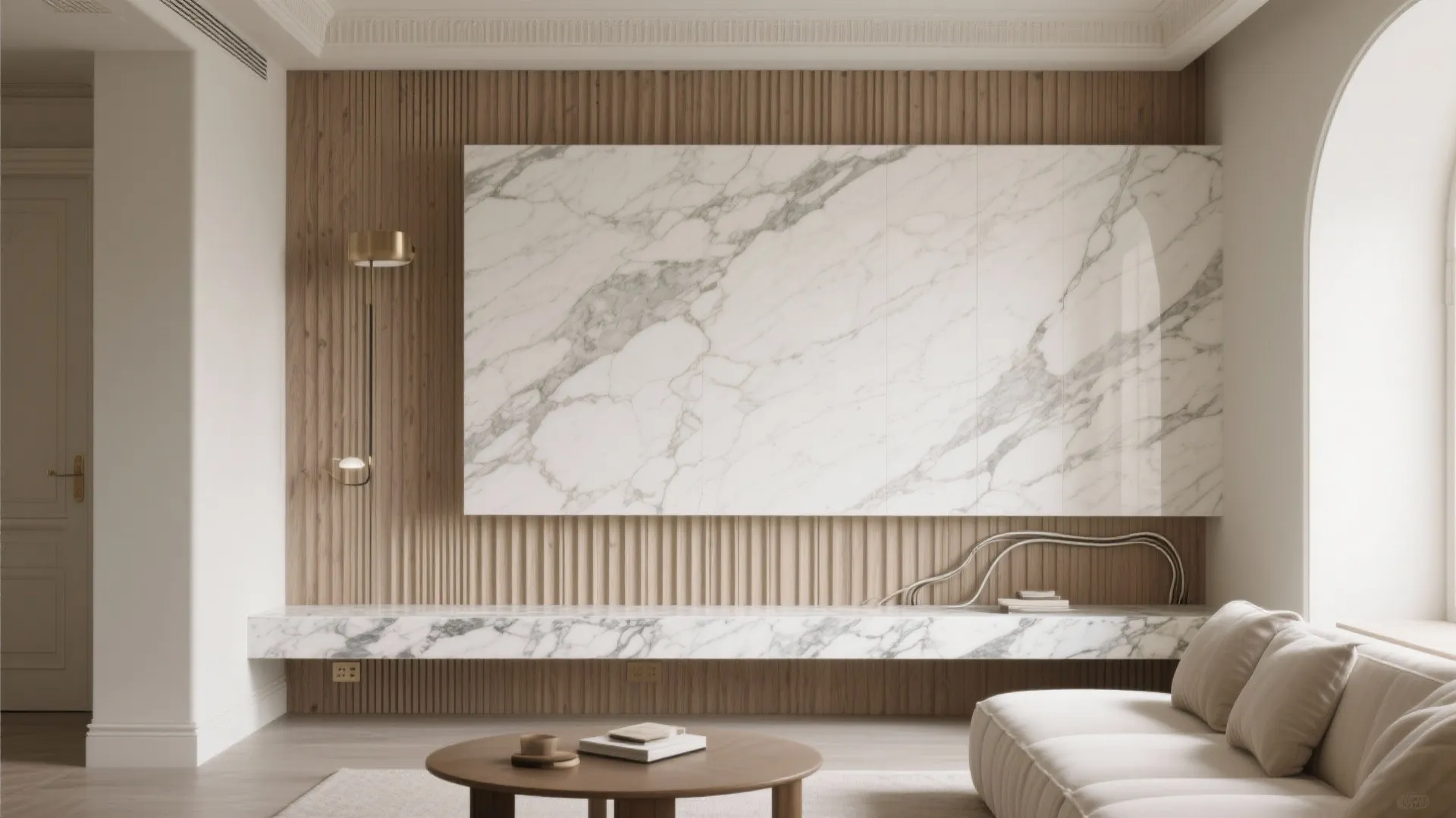 Statement Wall: Stone, Wood Slats, or Plaster