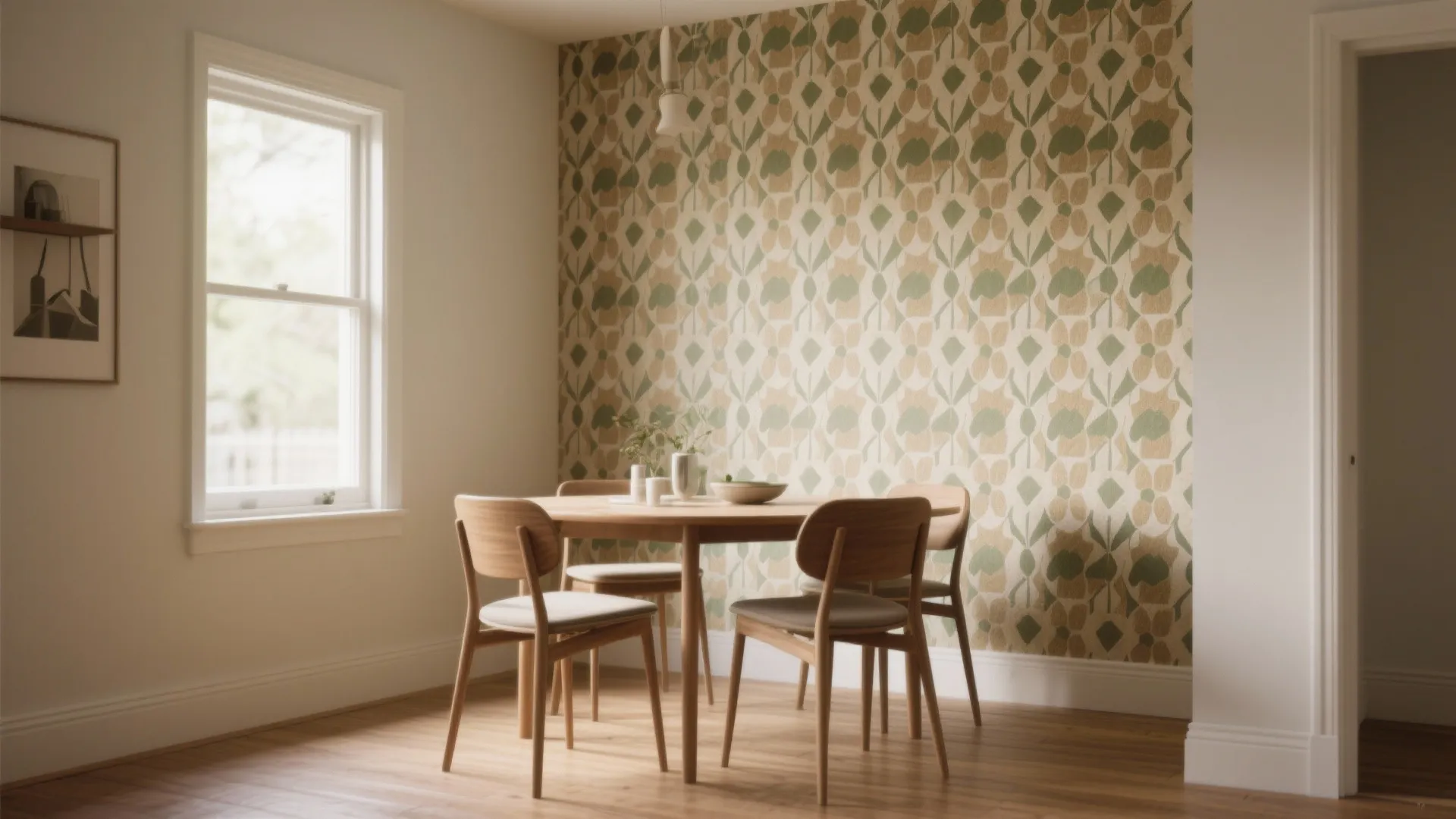 4. Statement wallpaper on one wall