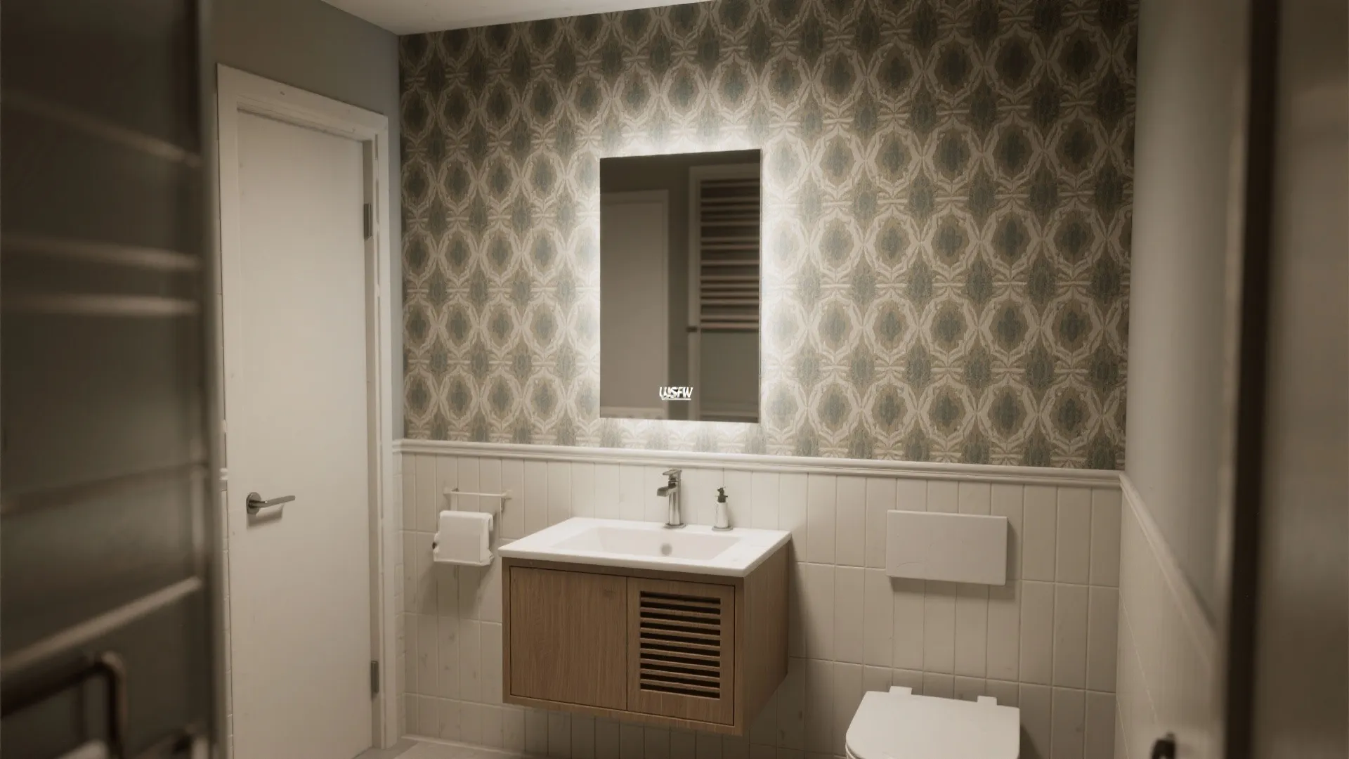 5. Statement wallpaper in a protected zone