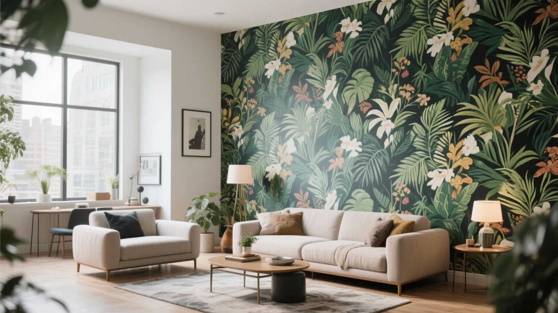 2. Statement Wallpaper on One Wall