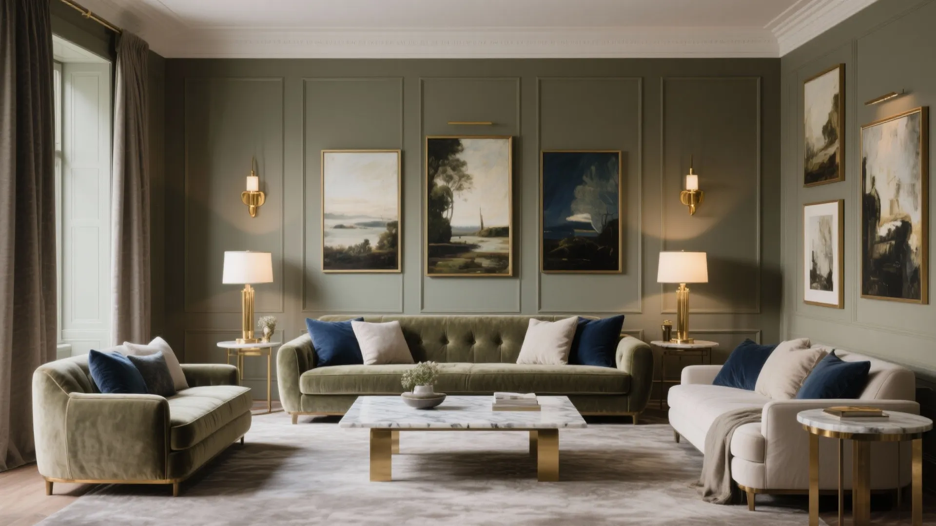 Statement Walls: Paneled, Textured, or Art-Filled