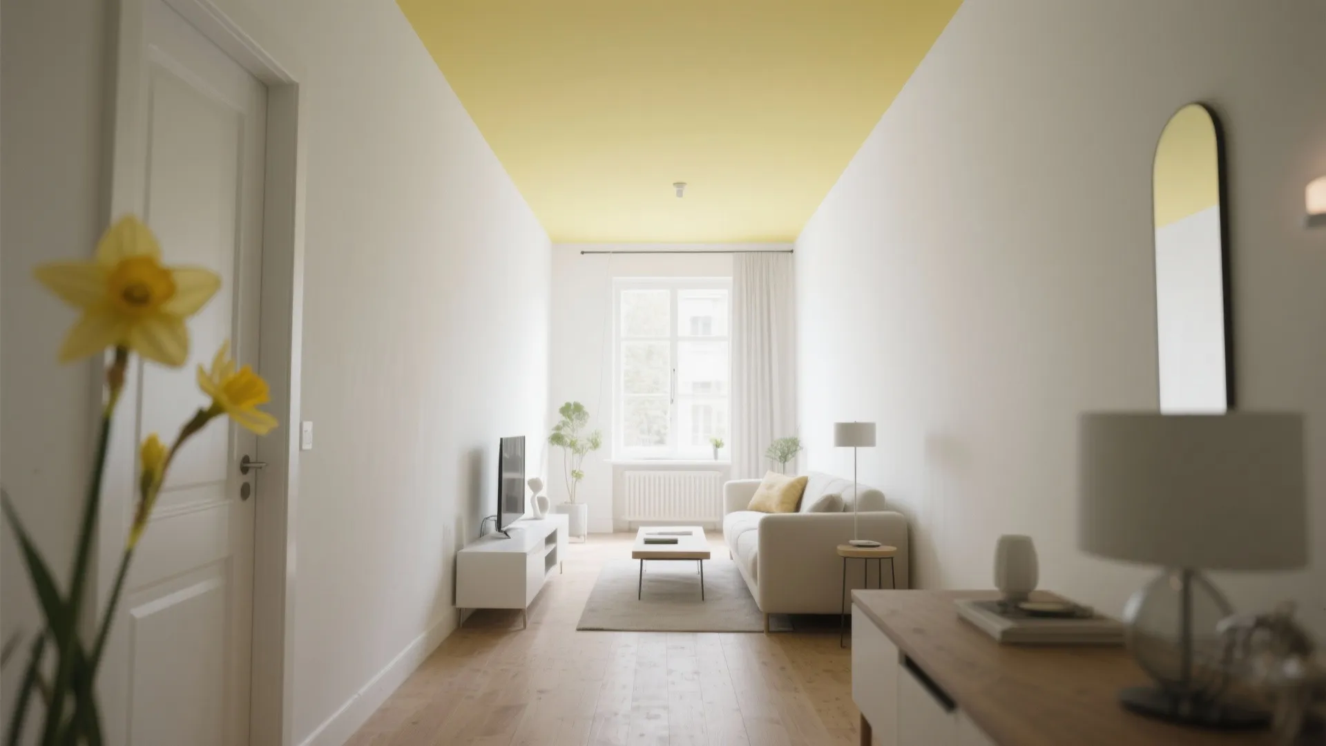 Statement Yellow Ceiling