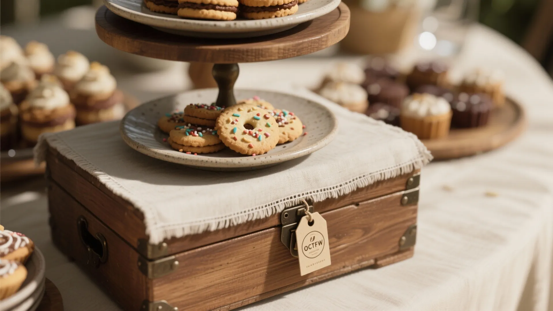 Snack-and-sip stations that double as decor