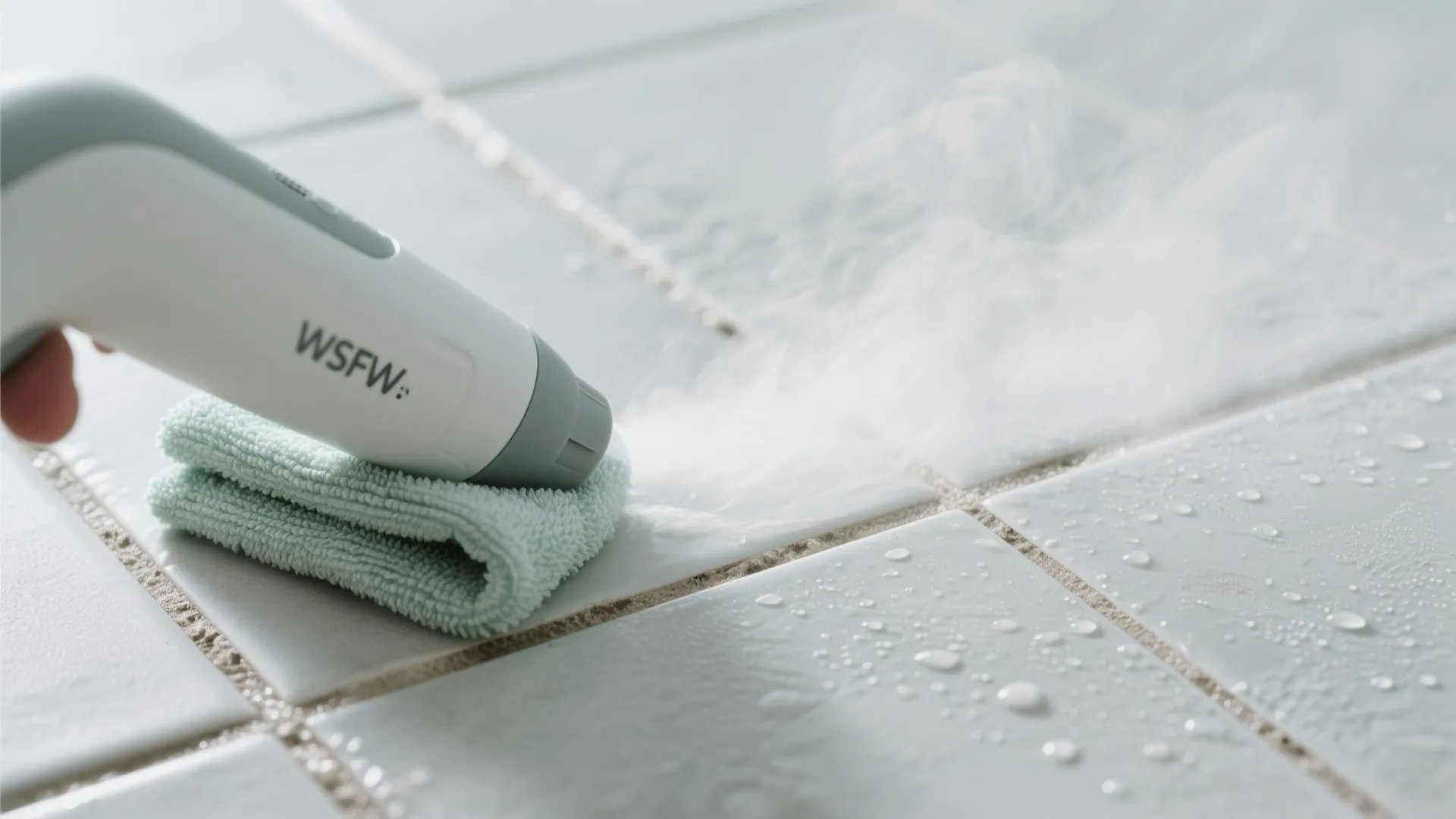 3) Steam clean grout and tile for chemical-light deep cleaning