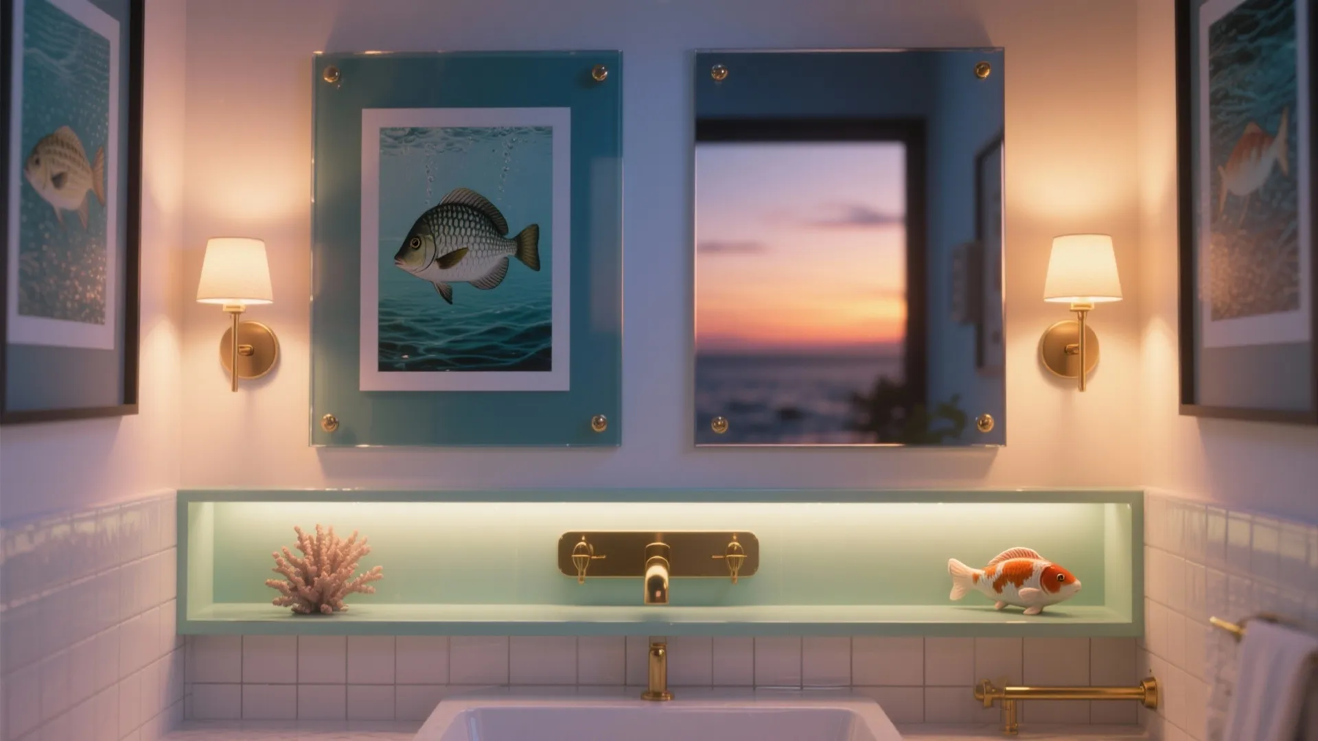 4) Art and lighting that can handle steam