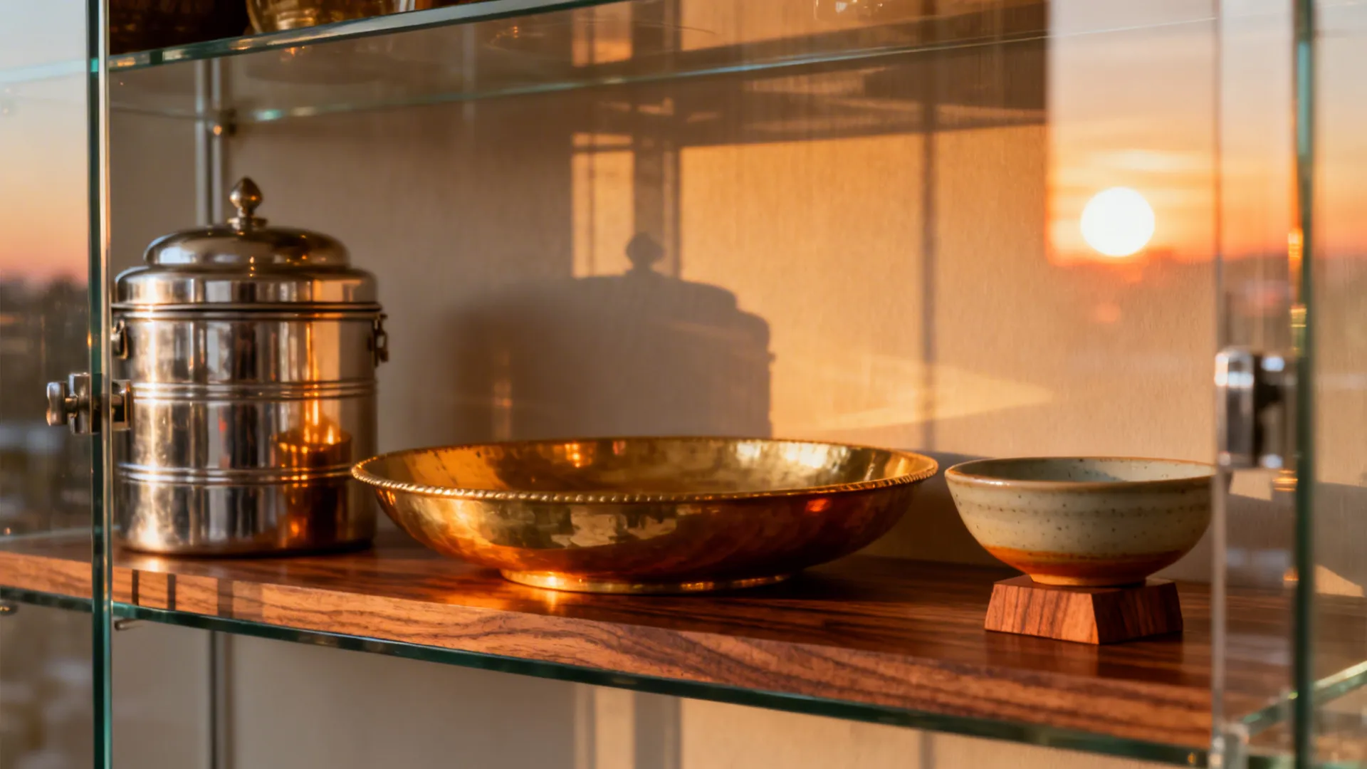 4) Mix Steel, Brass, and Wood for Material Contrast