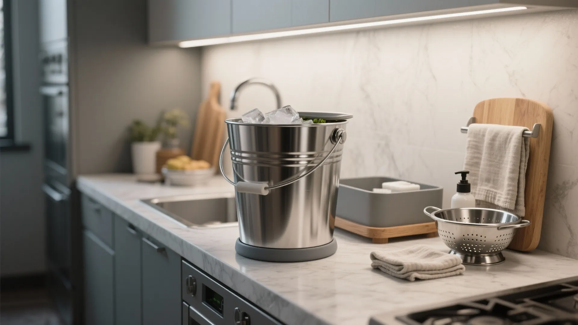 Steel Bucket for Kitchen: My Must-Have for Small Spaces
