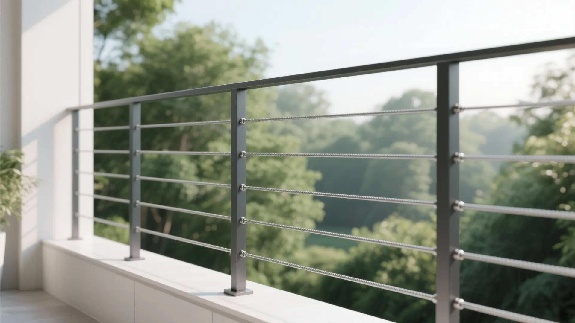 Steel Cable Railings for Airy Minimalism