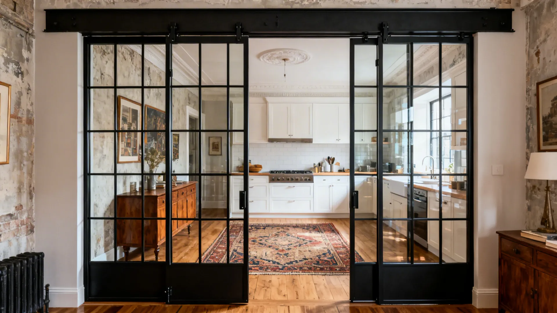 Steel-Framed Glass French Doors