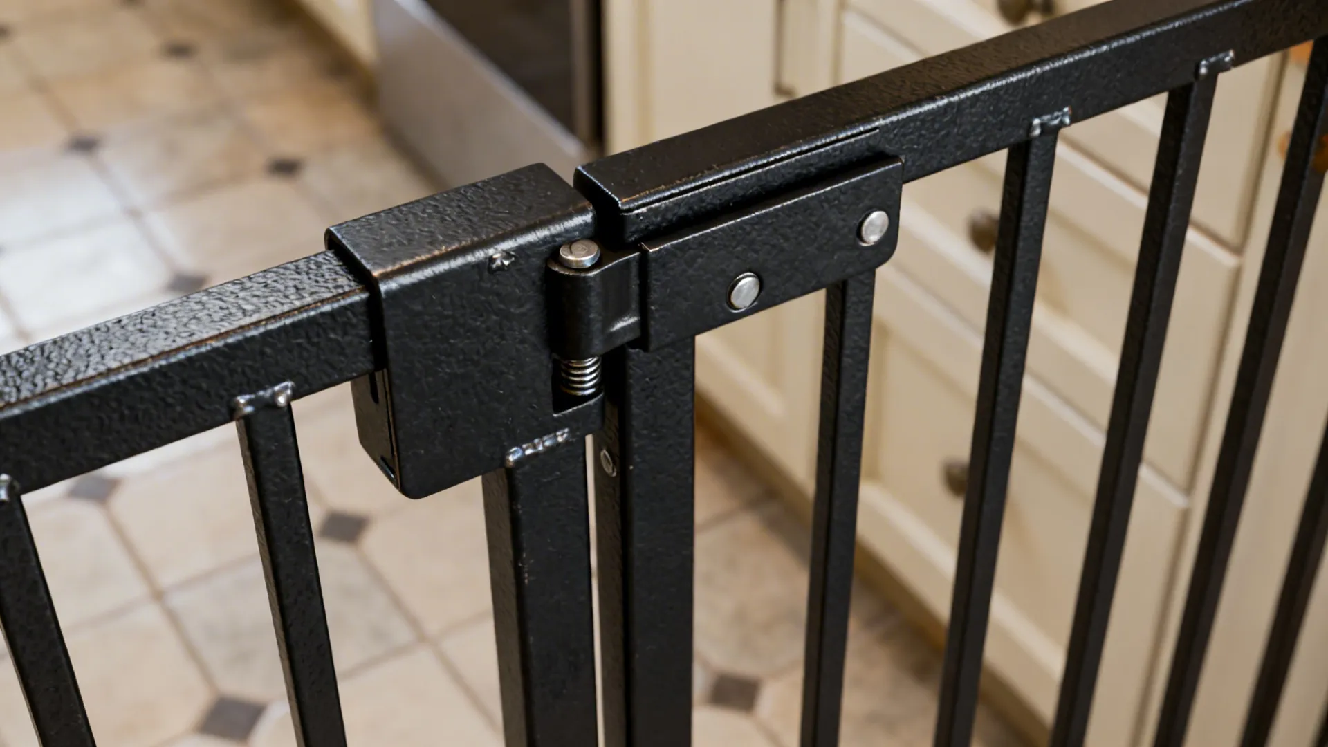 Powder-Coated Mild Steel Gate with Slim Slats