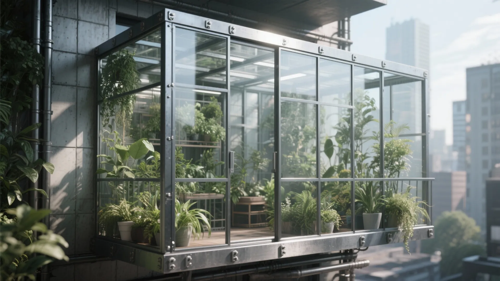 Steel Framed Glass Cubes