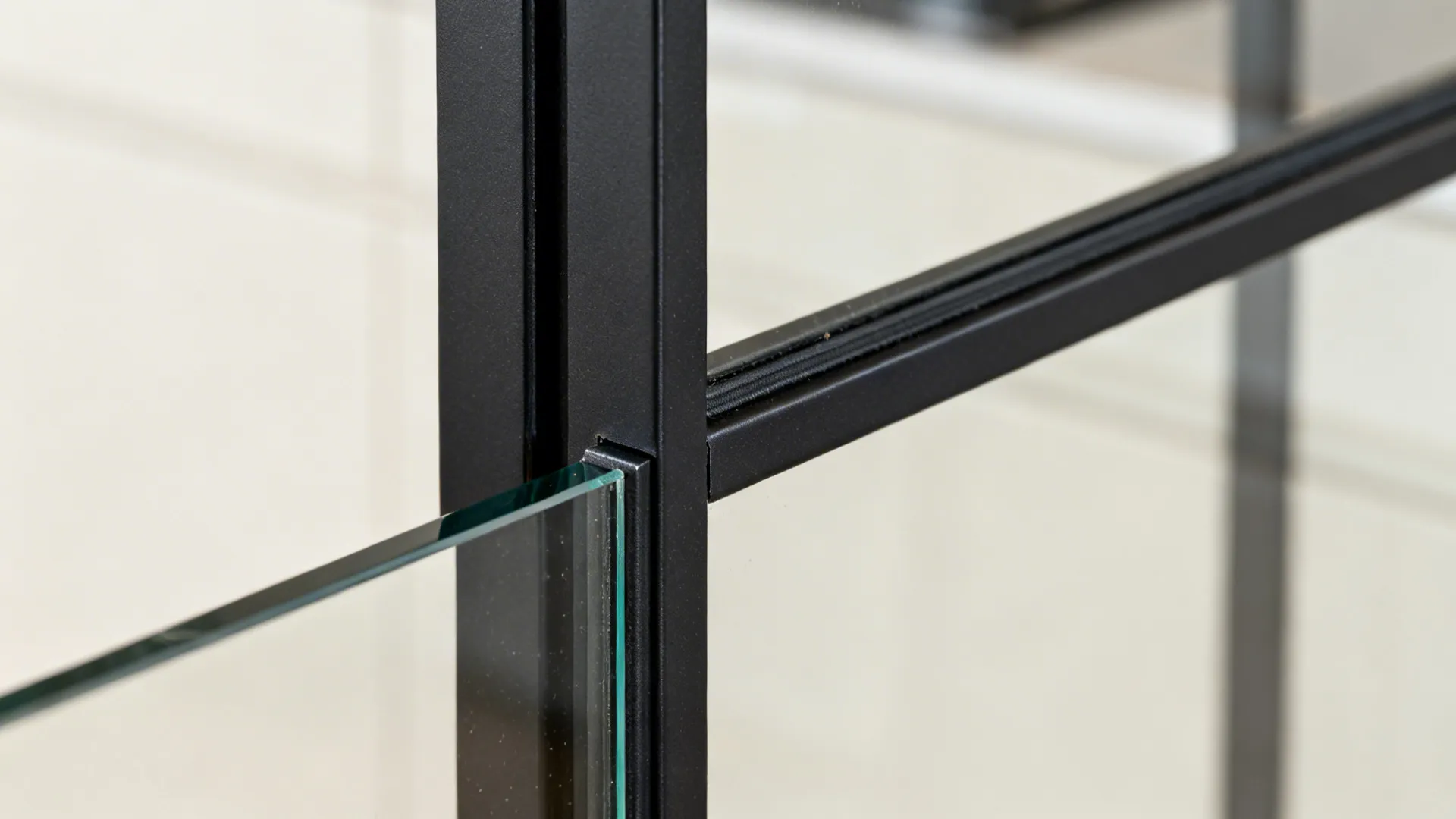 Glass and Steel Frame Partition
