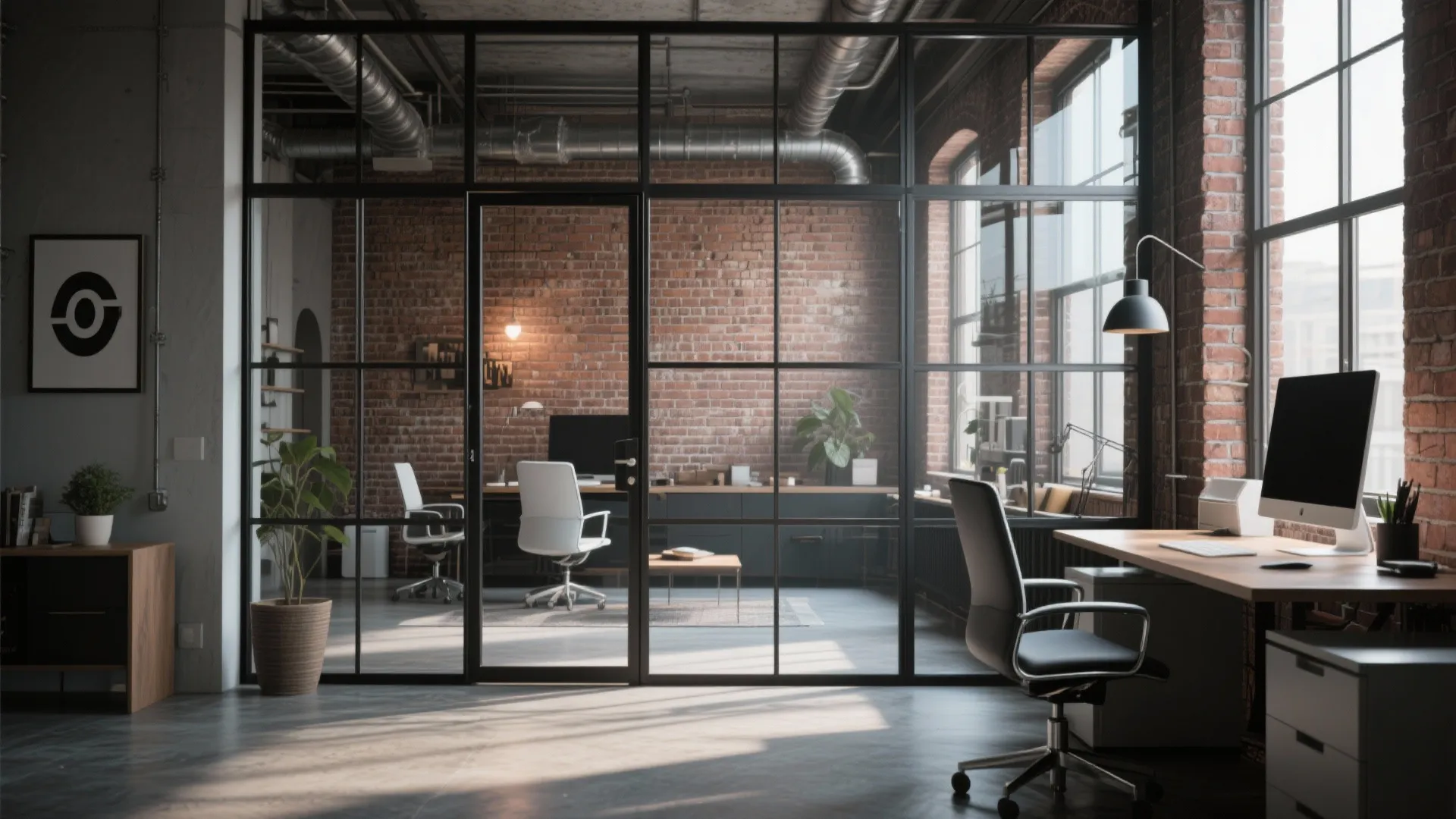 8. Steel-Framed Glass Doors