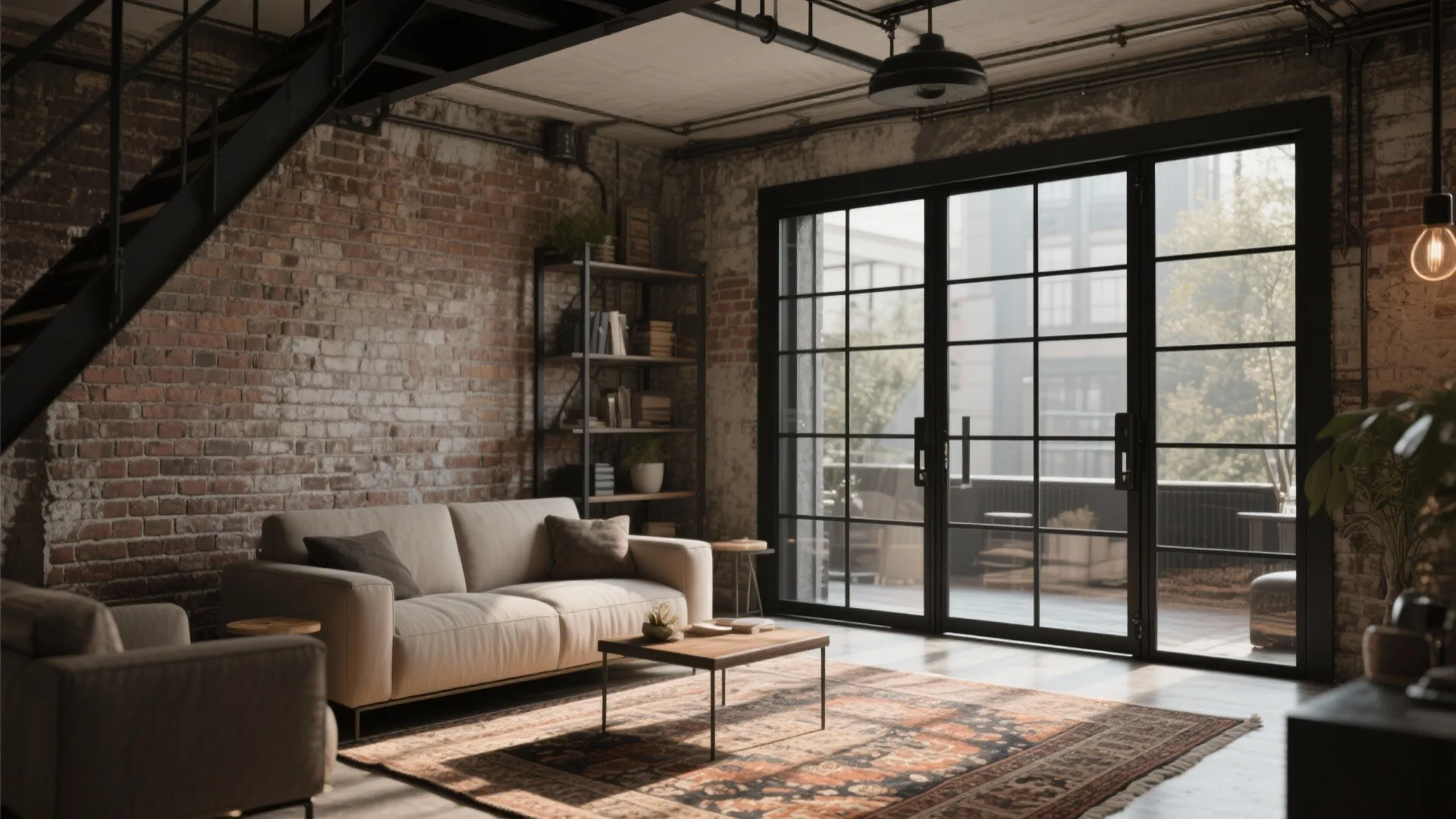 5. Metal-Framed Glass Panels