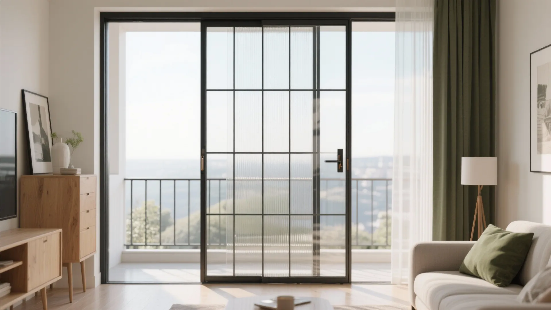 2) Slim steel + glass grids that still feel open