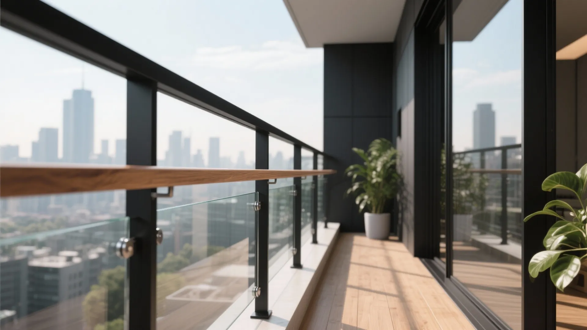 Mixed Materials: Steel + Glass or Timber Accents