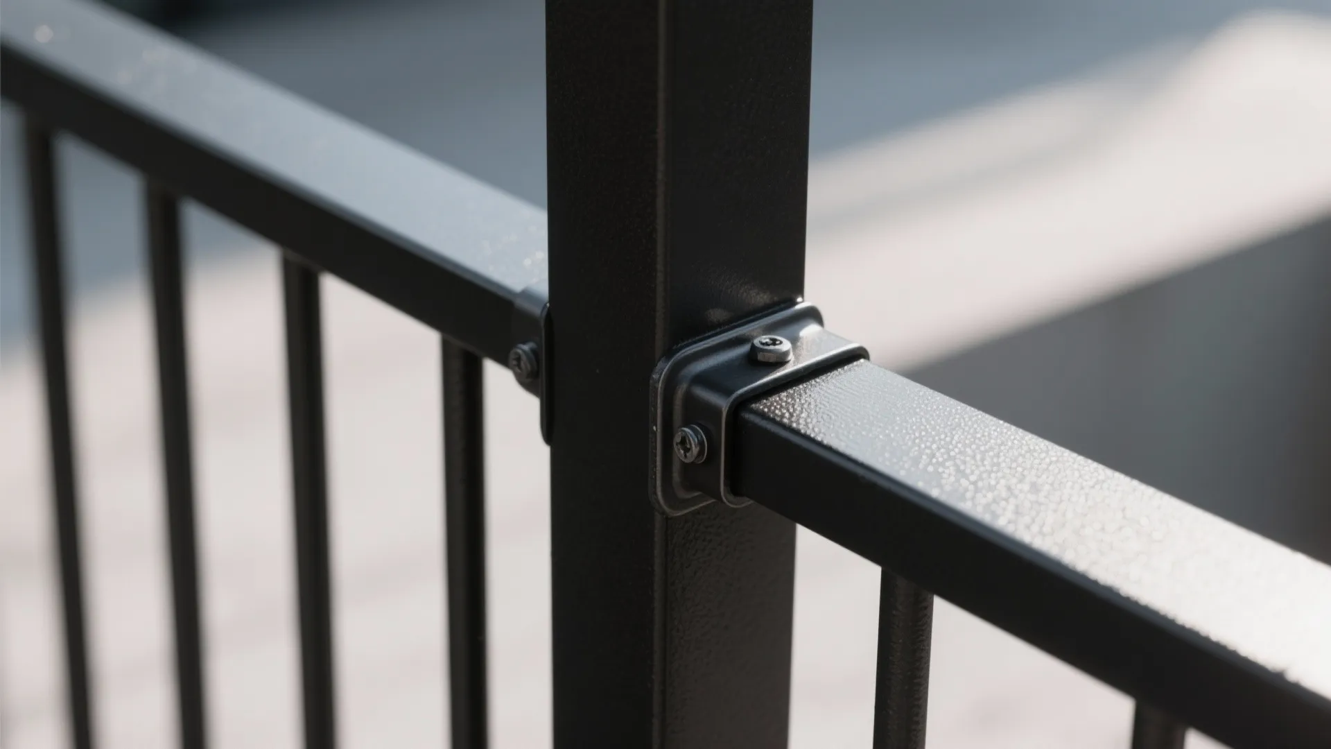 Minimal steel railings for clean lines
