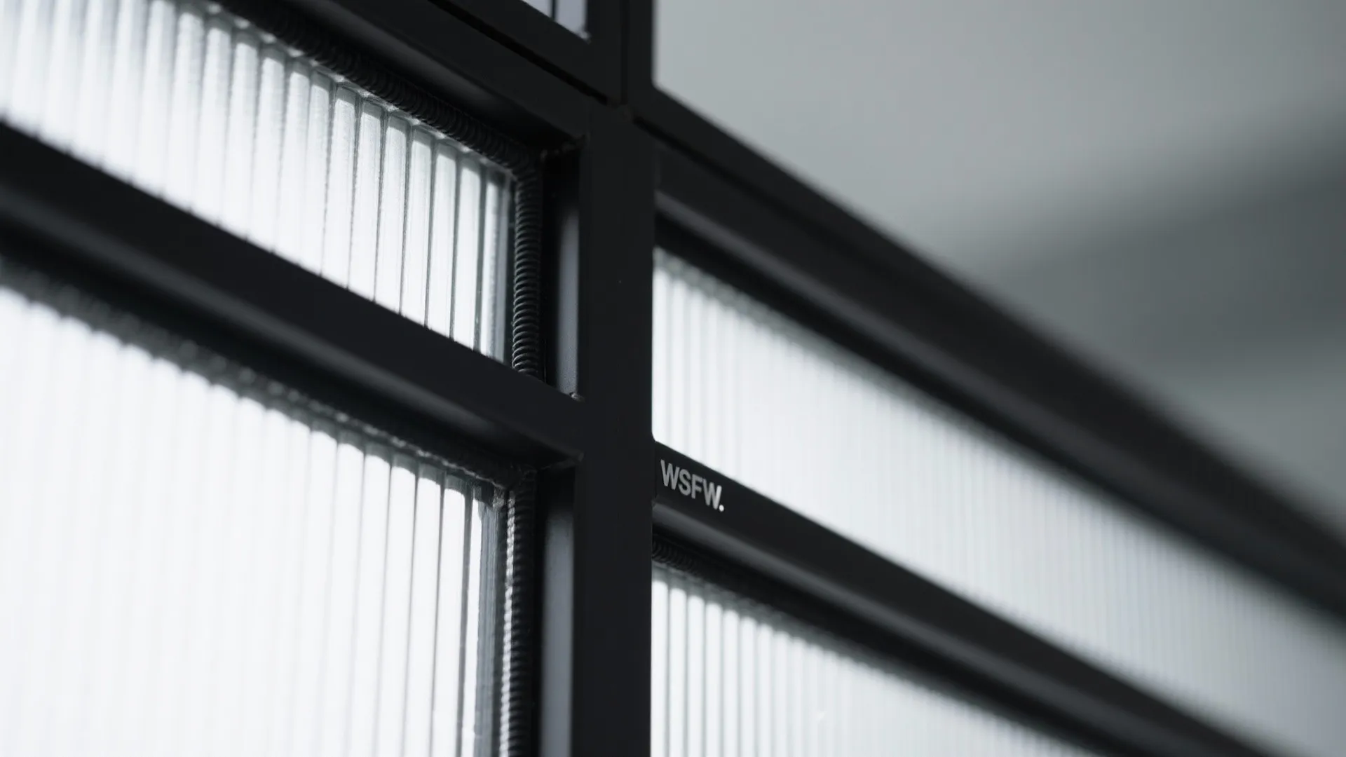 Steel-Framed Reeded Glass (Industrial Chic)