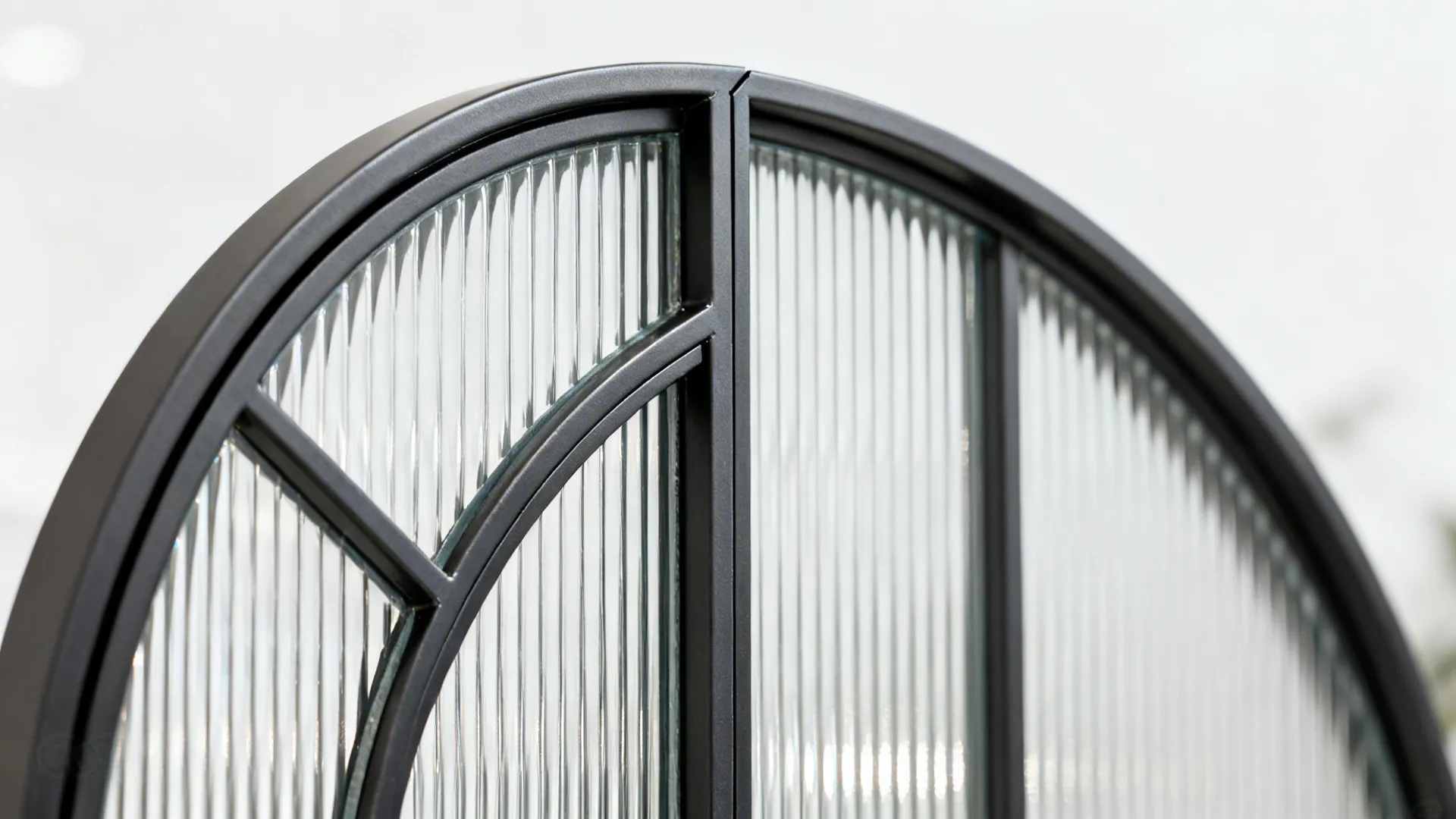 2) Steel-Framed Glass Arch Screen