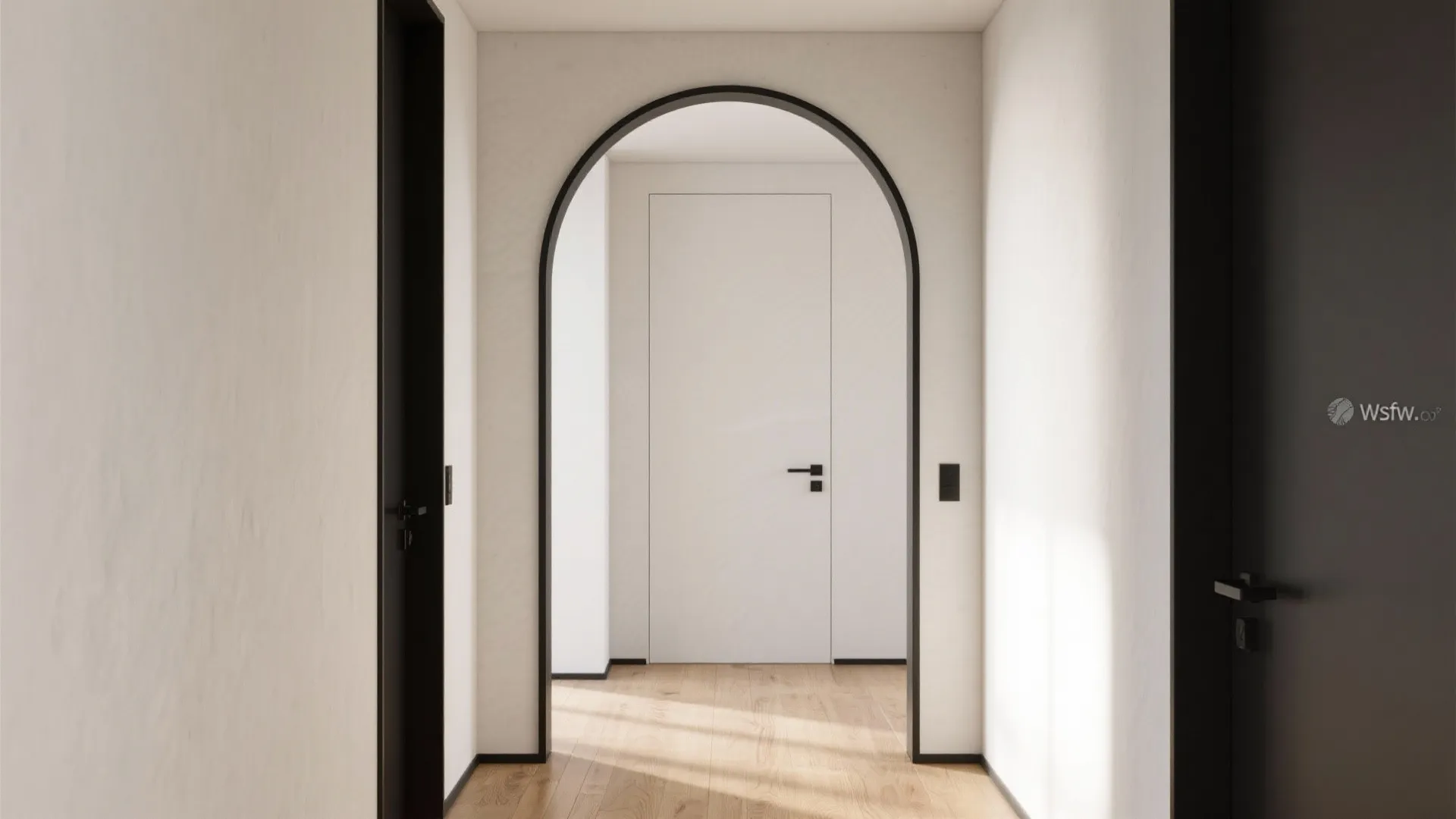 Steel-Edged Modern Arch Opening