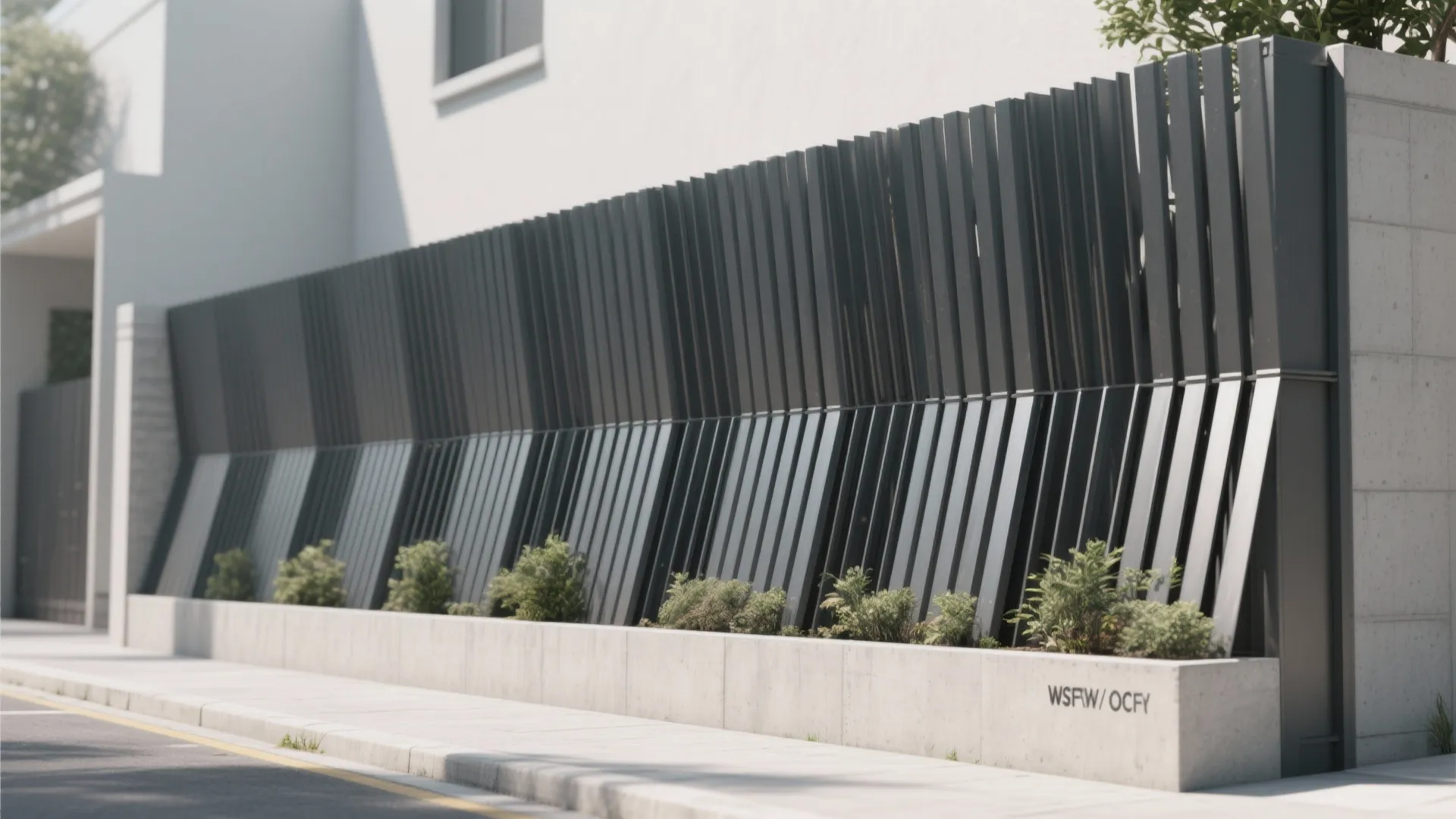 Slender Steel Slats with Staggered Rhythm