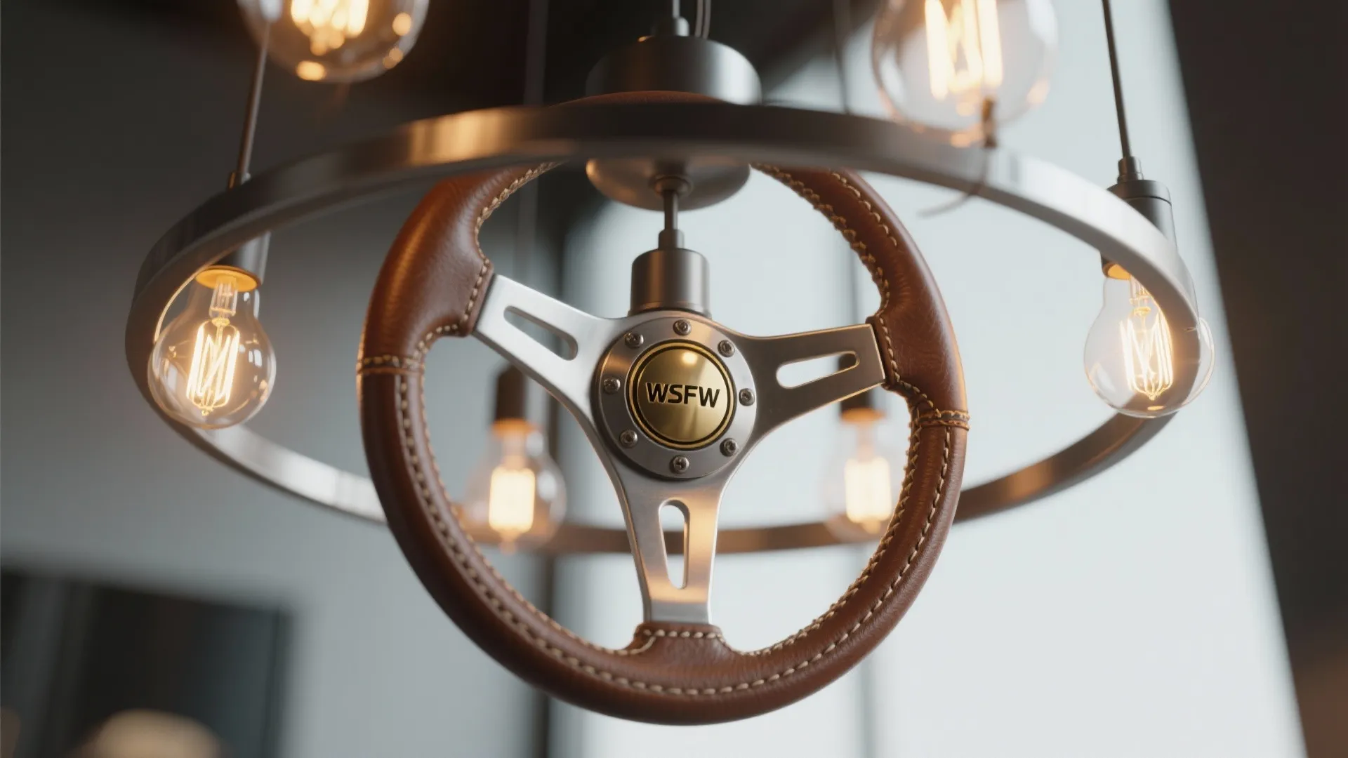 3. Steering-Wheel Inspired Lighting and Fixtures