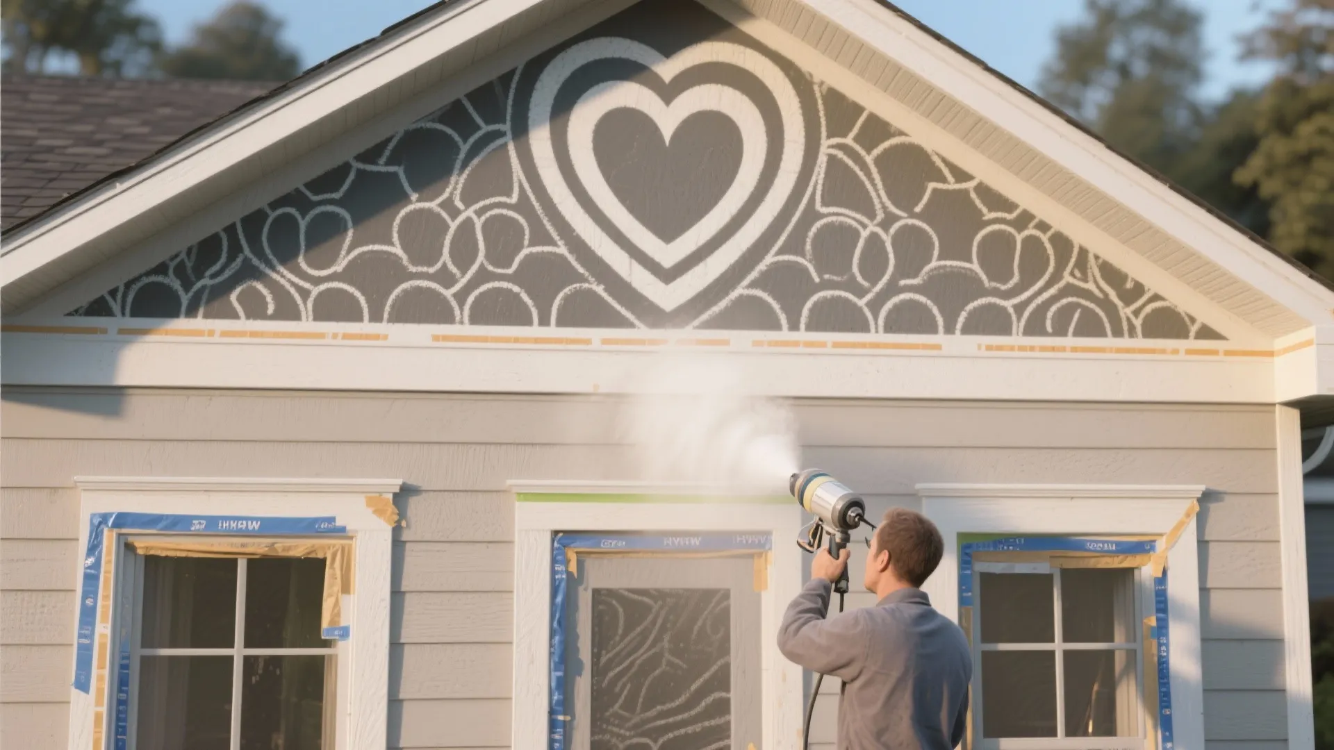 2. Use stencils and crisp masking for accent panels