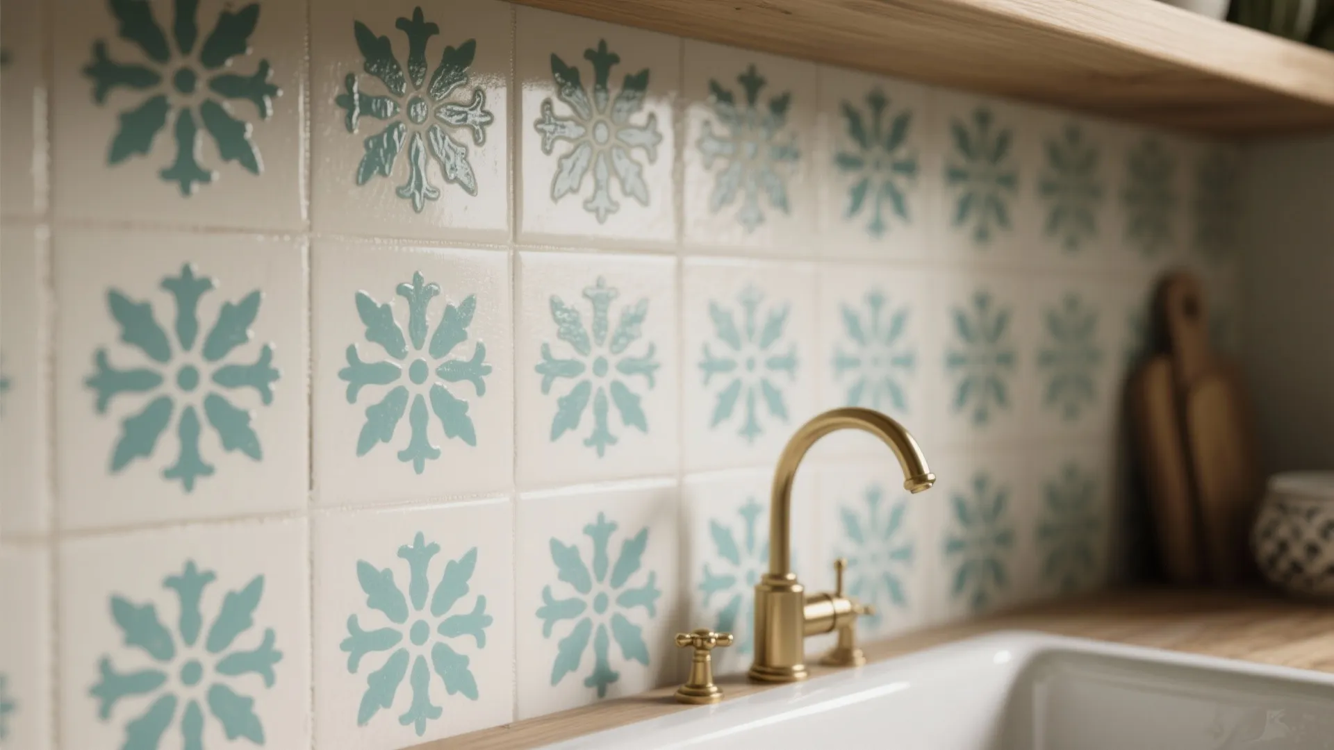 3. Stencil Repeats for Small Backsplashes