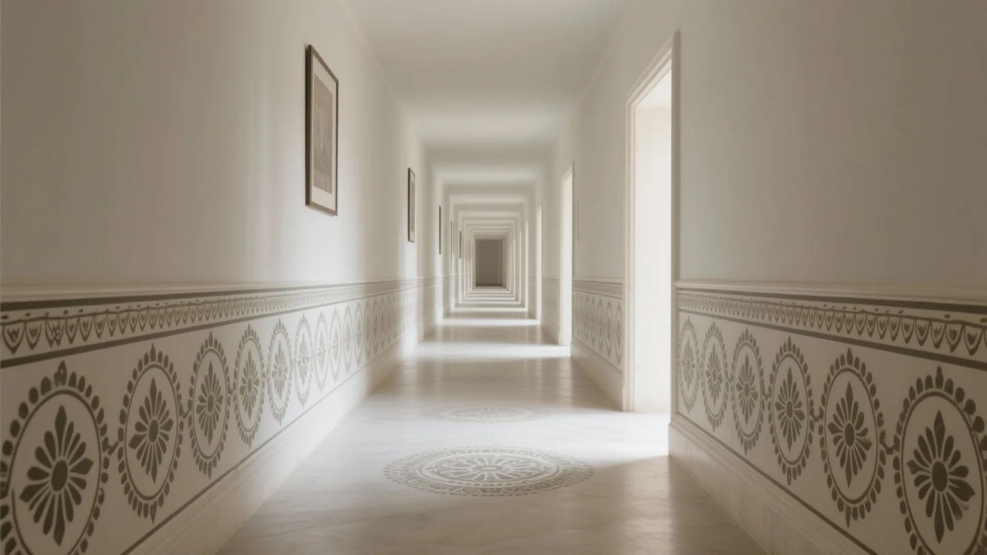 3) Stenciled Border Frieze: A Repeat You Can Finish in a Day