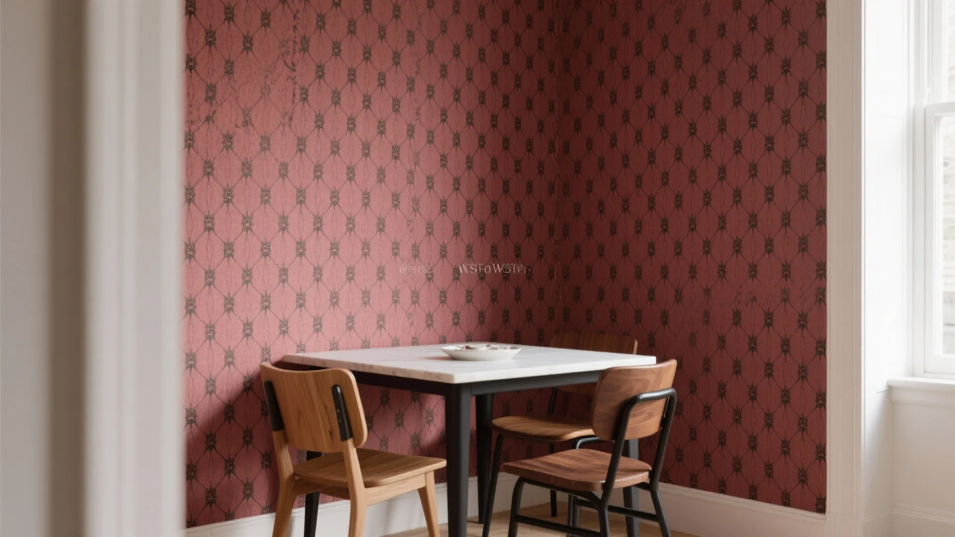 Micro-Patterned Black over Red with Stencil