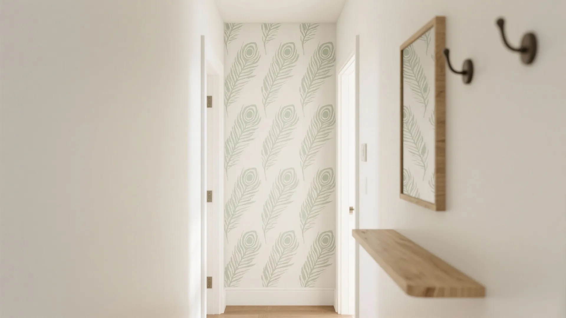 Repeat Stencil Pattern with Peacock Motifs (Renter-Friendly)