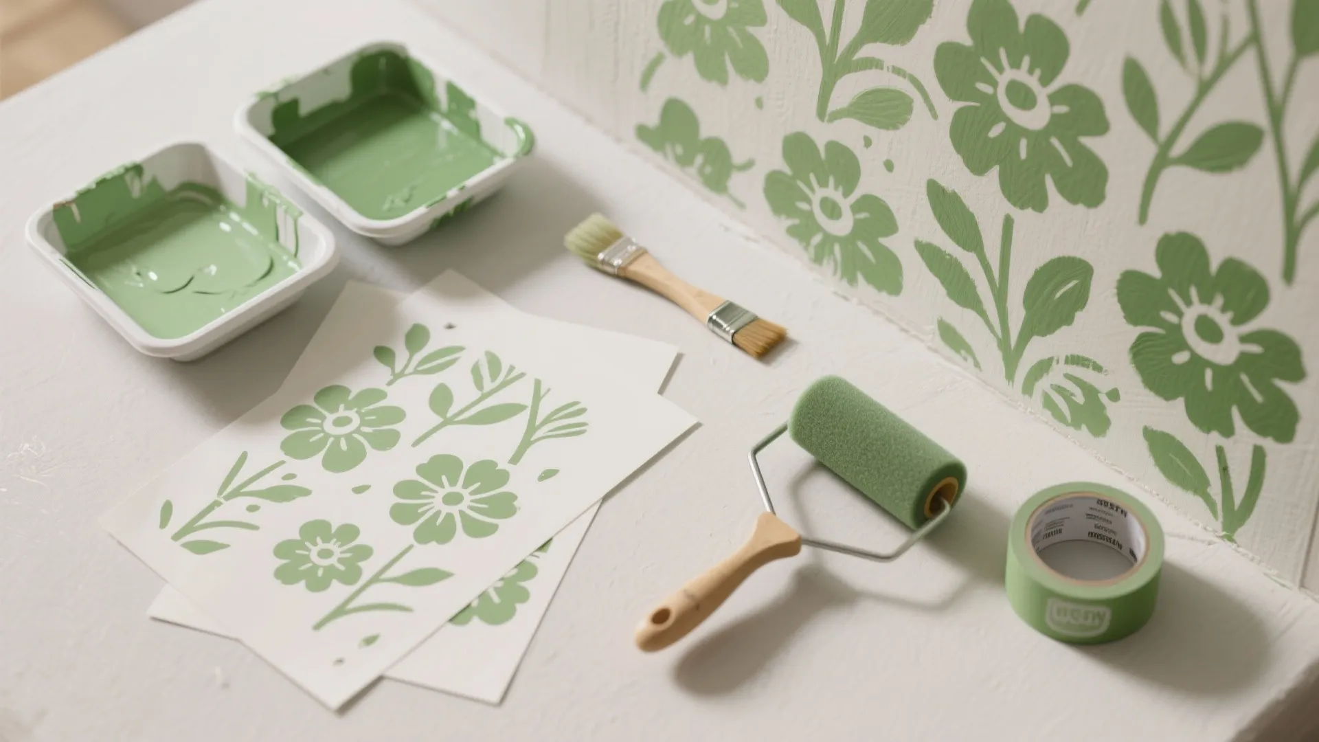 2. Repeating Botanical Stencil