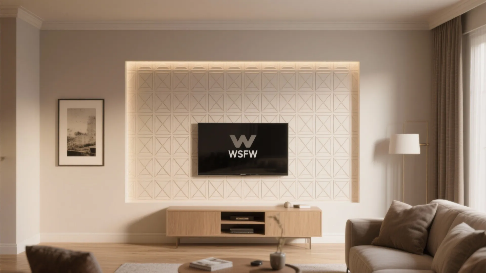 Geometric Stencil with Soft Sheen: Pattern with Restraint