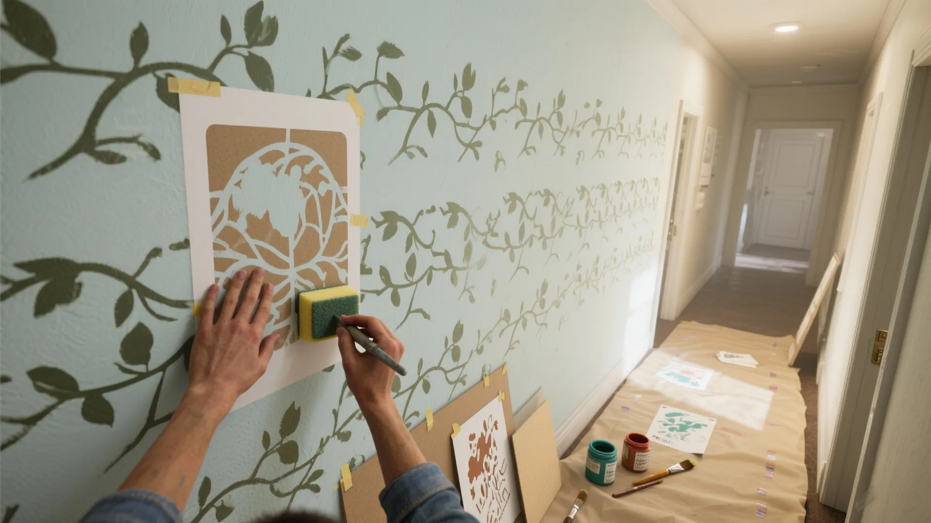 2. Stenciled Repeating Motif