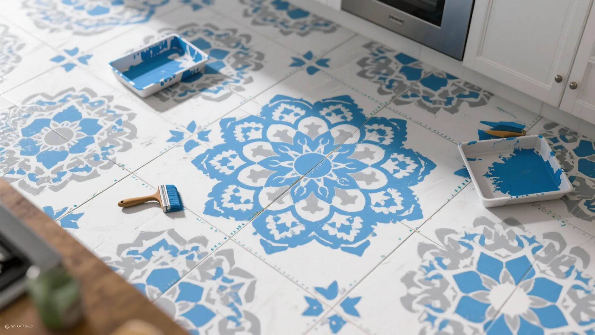 3. Stenciled Pattern for Personality