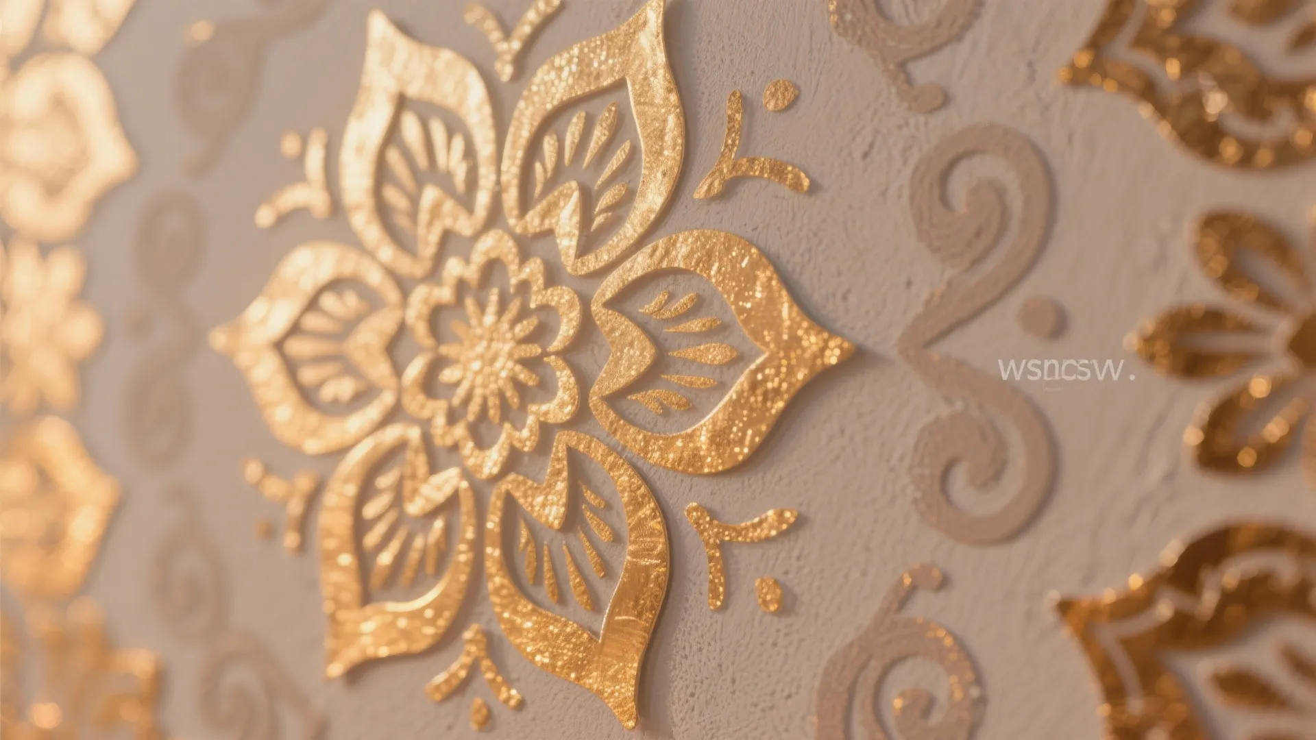 Stencil Layering with Metallic Accents