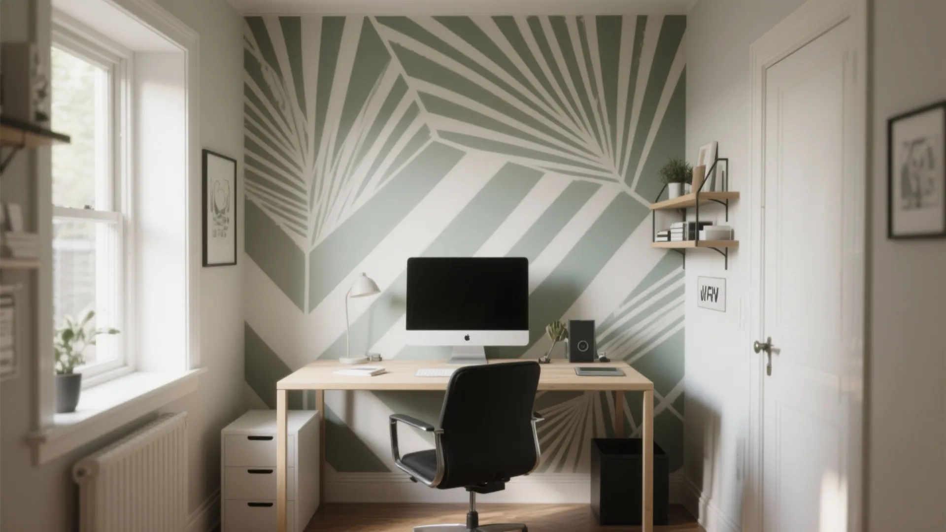 Stencil and Fan Brushes for Modern Geometric Accents