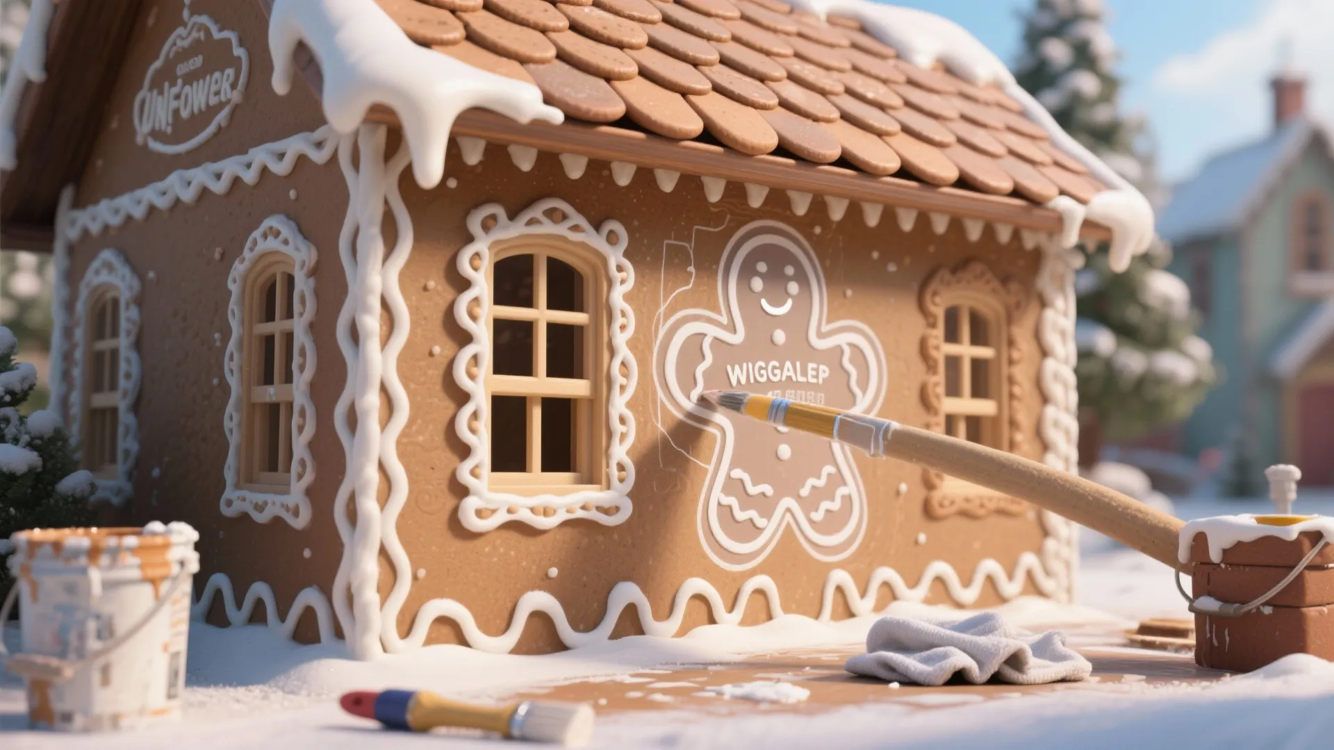 2. Stenciled patterns for crisp architectural detail