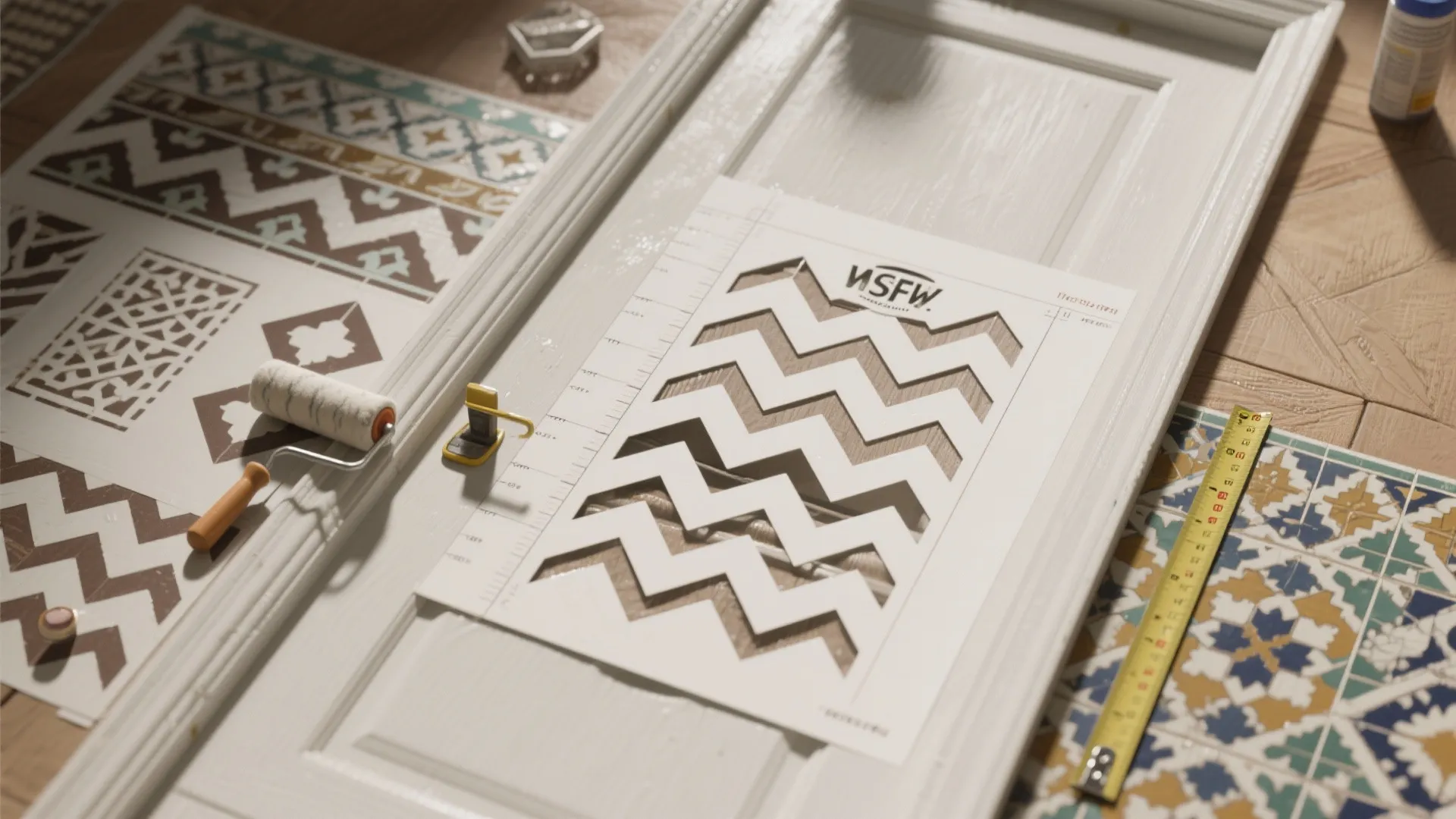 3. Stencil or Vinyl Patterns