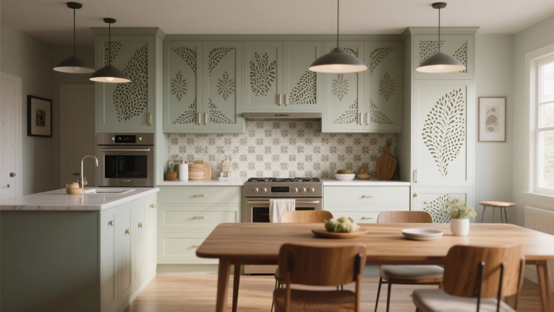 4. Stenciled Furniture Panels