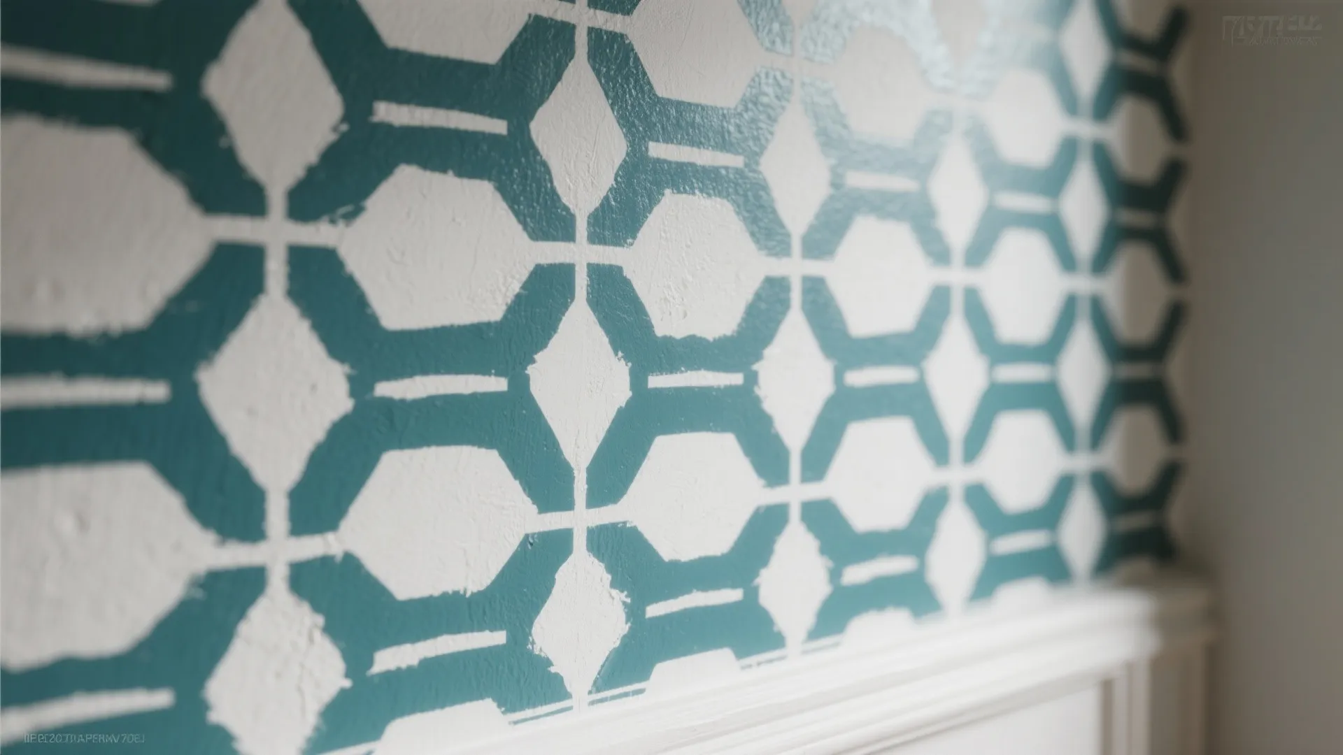 2. Stenciled Repeat Pattern: Make Tiny Walls Pop