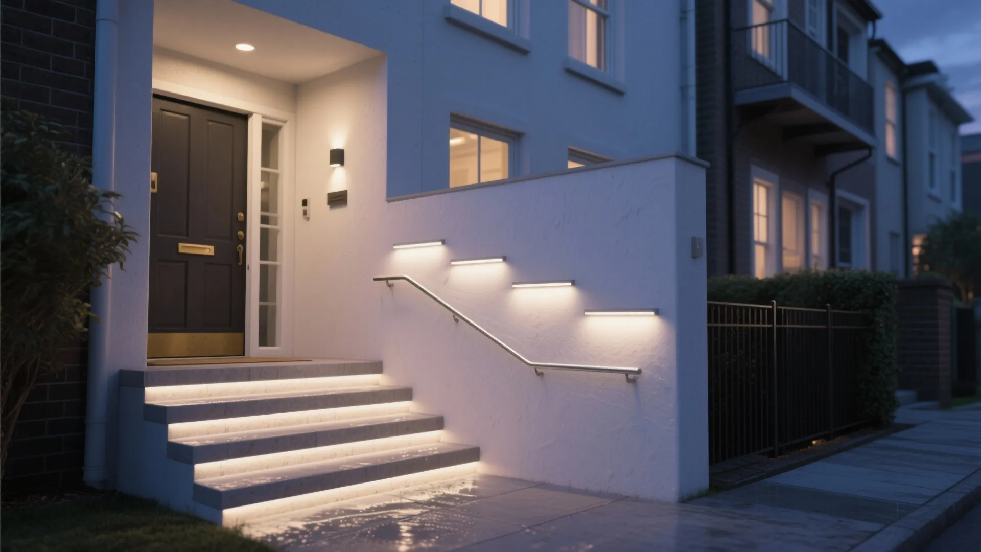 2. Integrated Step and Wall Wash Lights