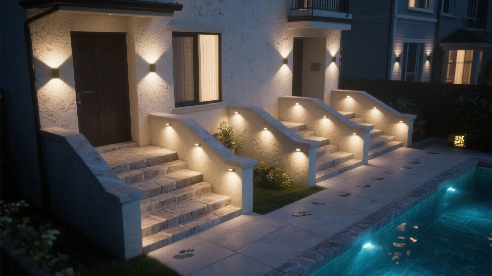 3. Integrated Step and Wall Washers