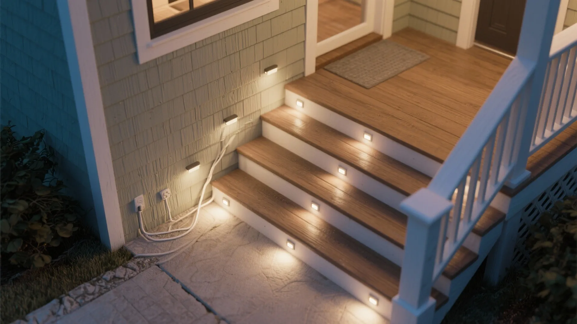 5. Integrated Step Lights and Accent Washers