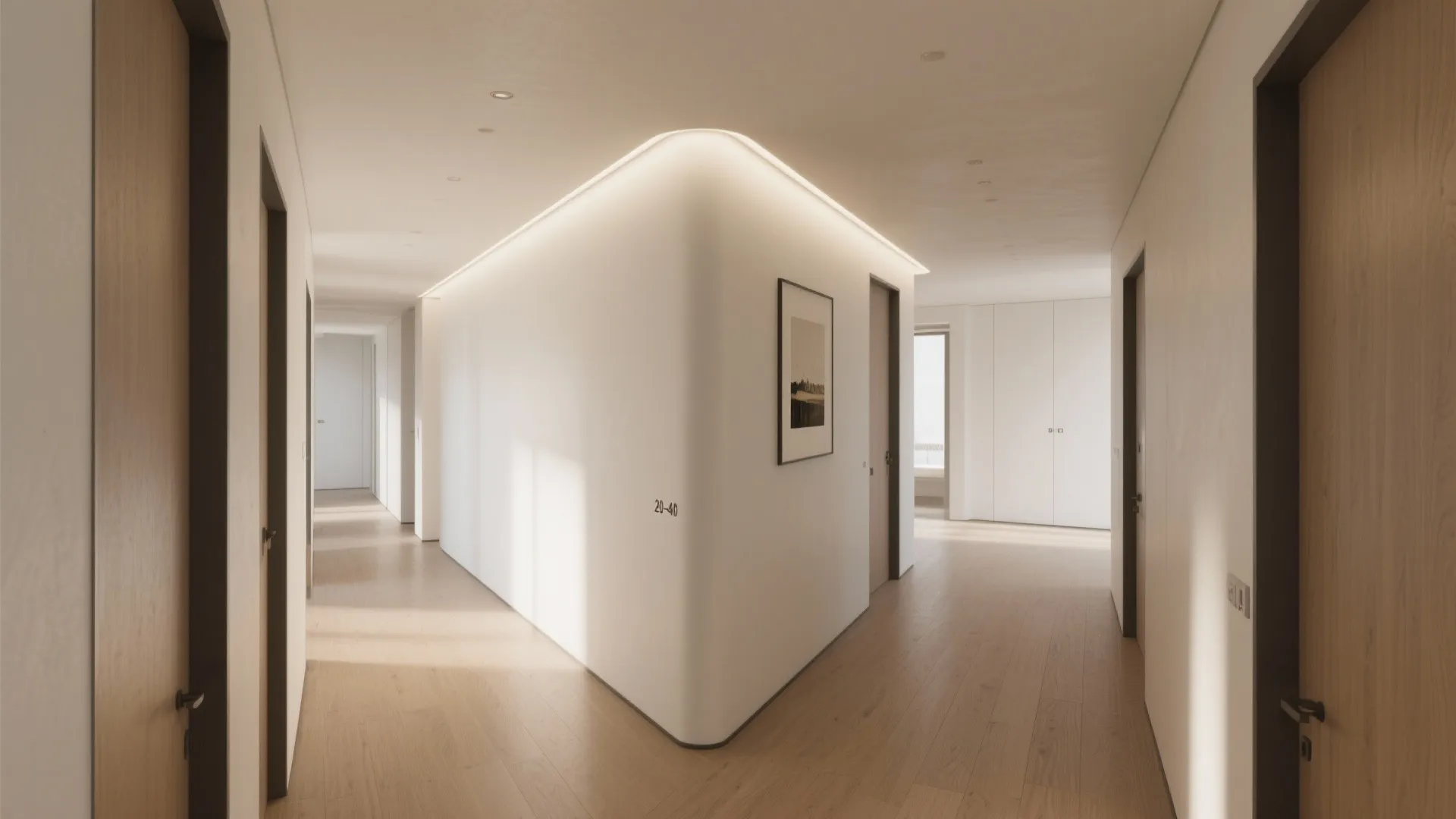 Stepped ceiling planes to guide the bend