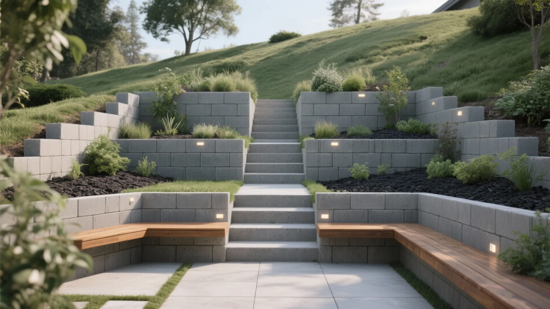 Stepped Terraces That Tame Slopes